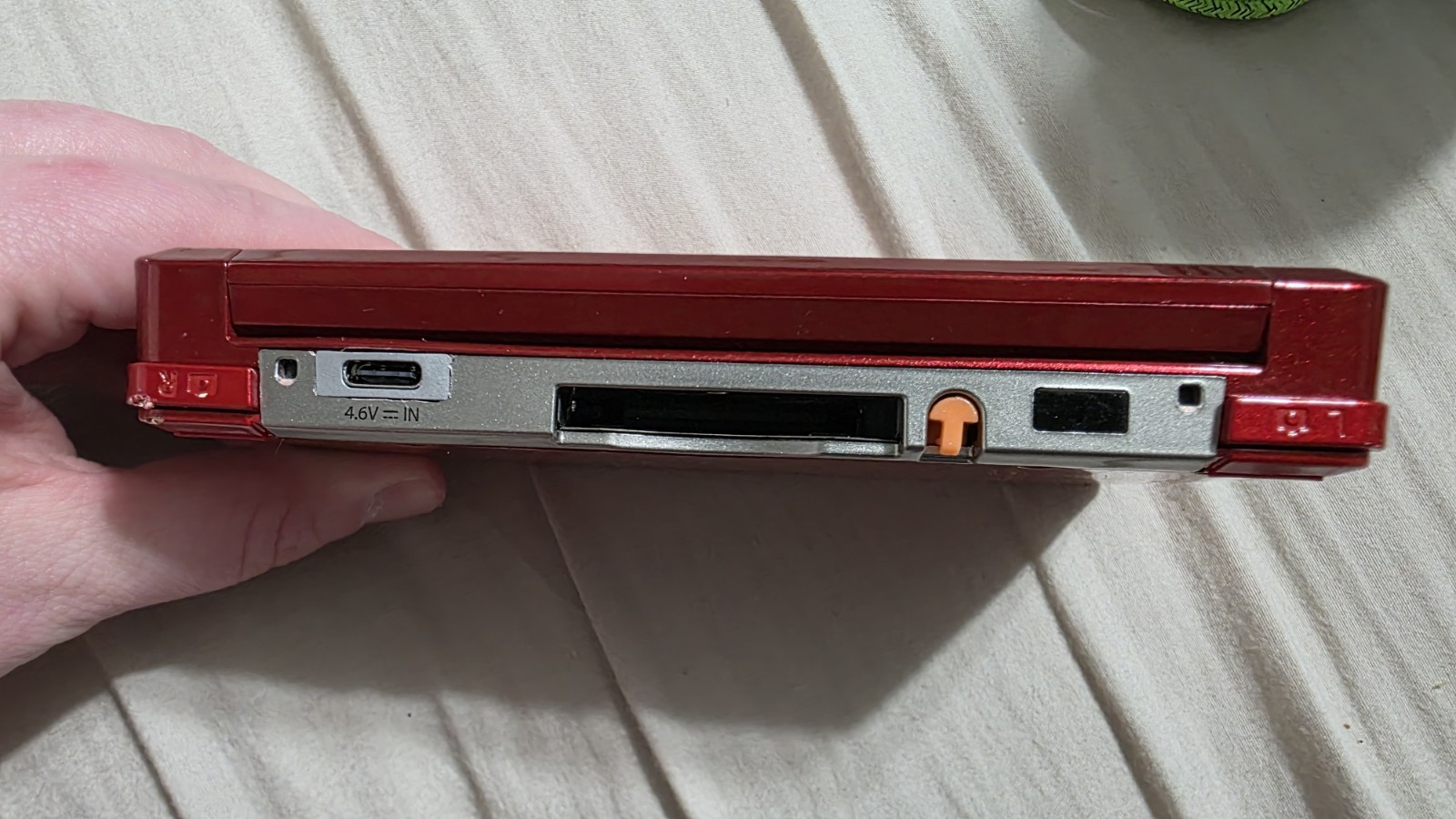 Nintendo 3DS Handheld System – USBC Charge Port – Flame Red