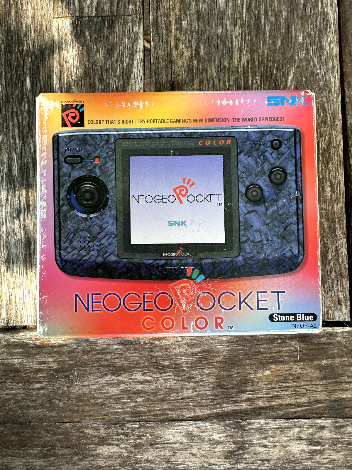 NeoGeo Pocket Color Launch Edition Stone Blue Handheld System – Boxed