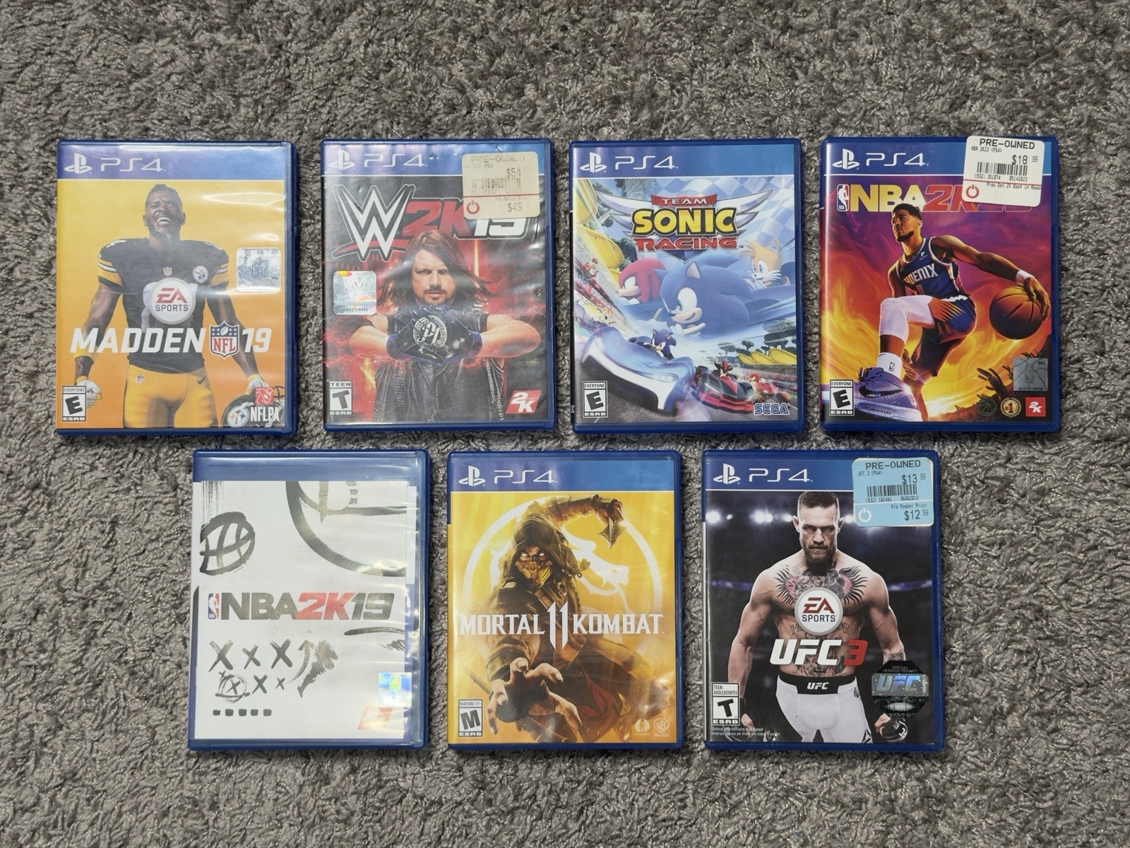 Sony PS4 Slim Black 500GB Console Bundle CUH-2015A w/ 2 Controllers & 7 Games