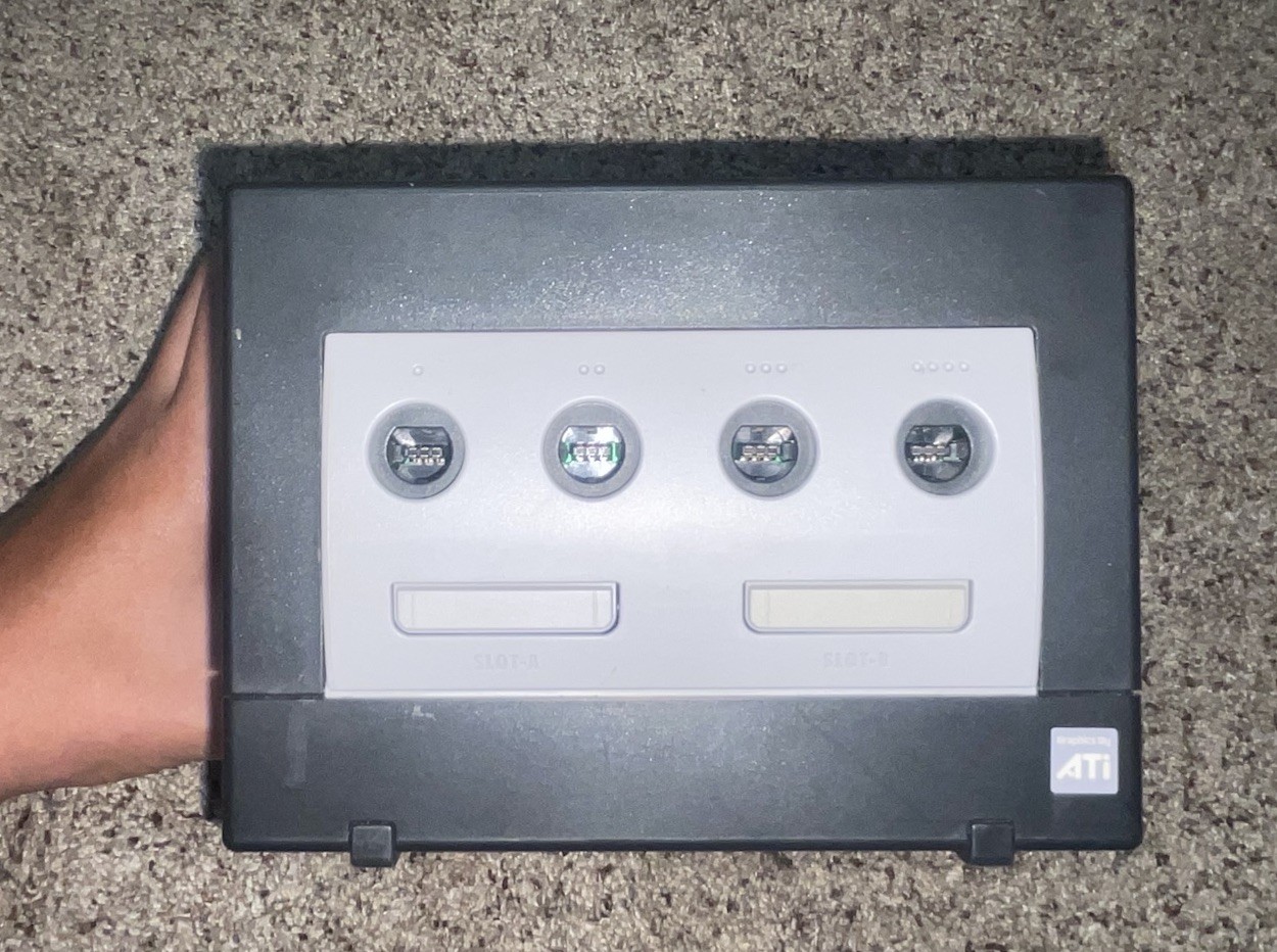 Nintendo GameCube Black Console Bundle +2X controller +Top Gun +CABLES