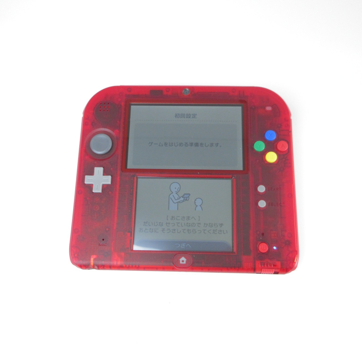 【Mint】Nintendo 2DS Pokemon Clear Red Console Japanese Edition #DEN1115/02