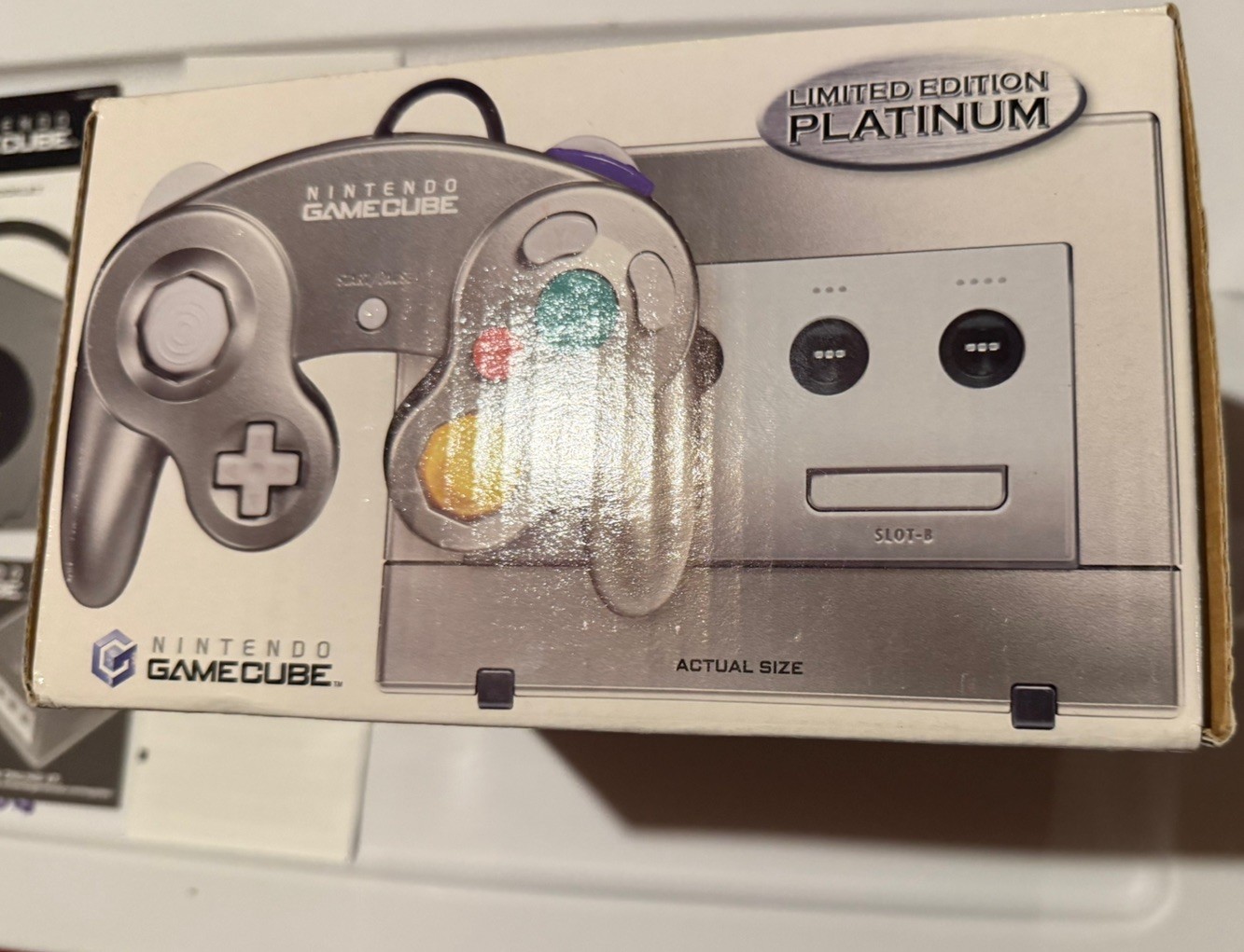Nintendo GameCube Platinum Edition BOX, INSERTS & MANUAL ONLY (no console)