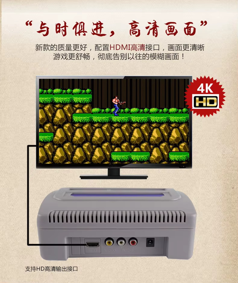 FLASHBACK TO A BIGONE AGE 8-BIT &16-BIT HD 2-IN 1 VIDEO GAME SYSTEM