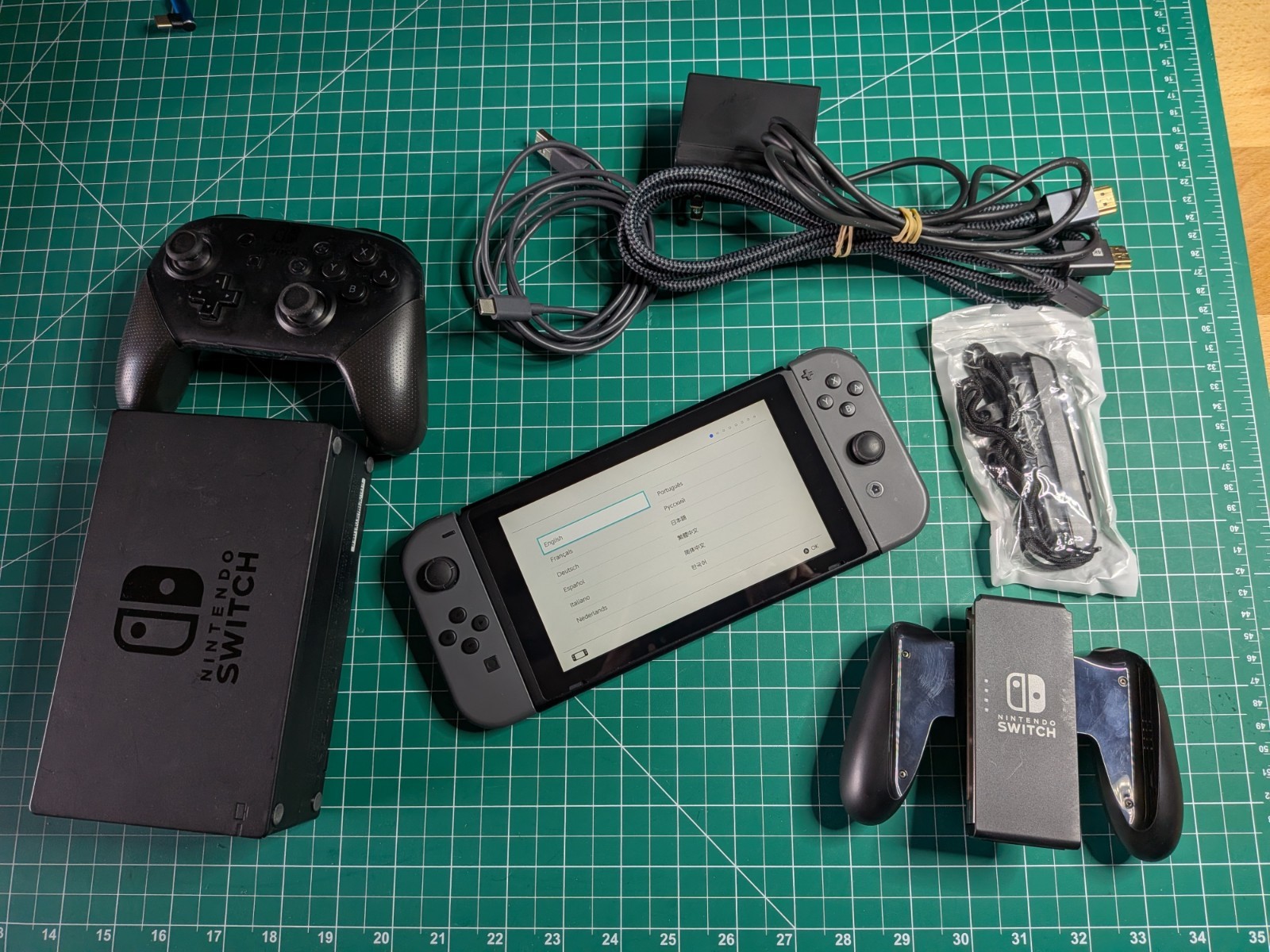 Nintendo Switch 1 HAC-001 Lot With Games and Accessories