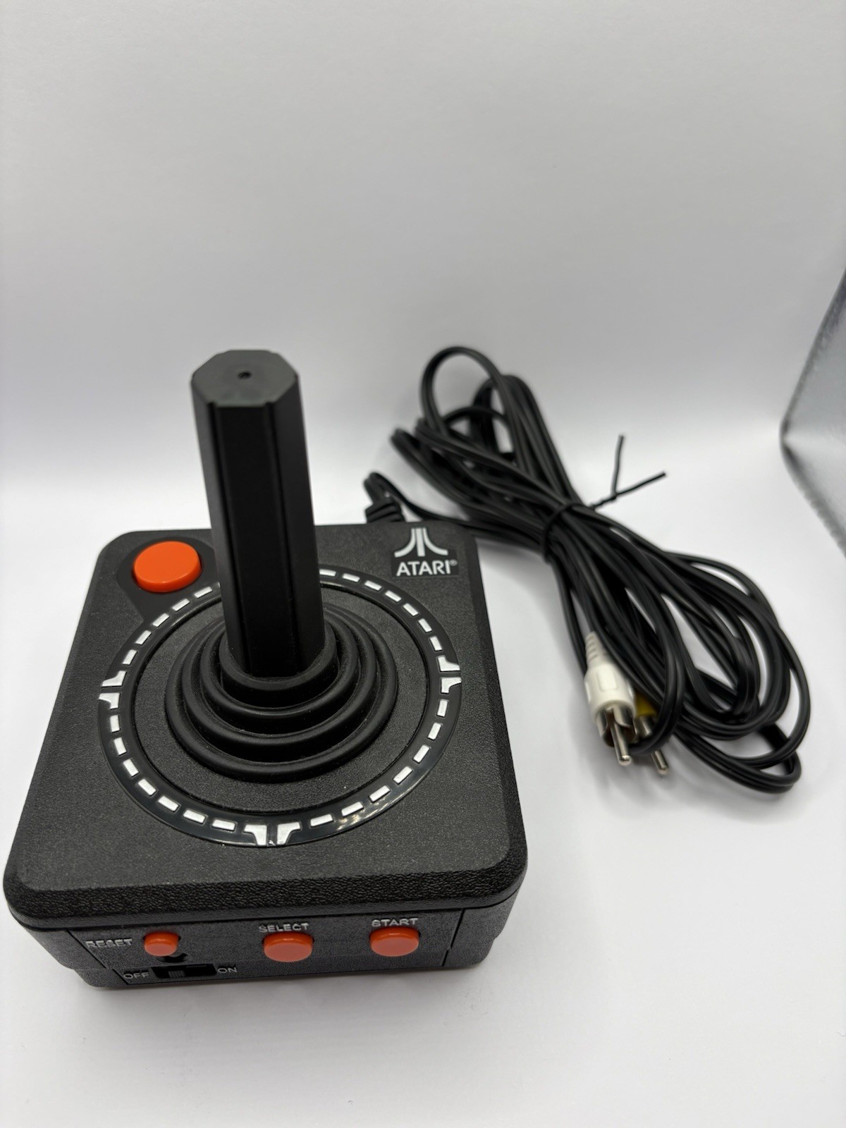 Atari Joystick Plug & Play Microconsole Black Orange Built-in Games 2002 Tested