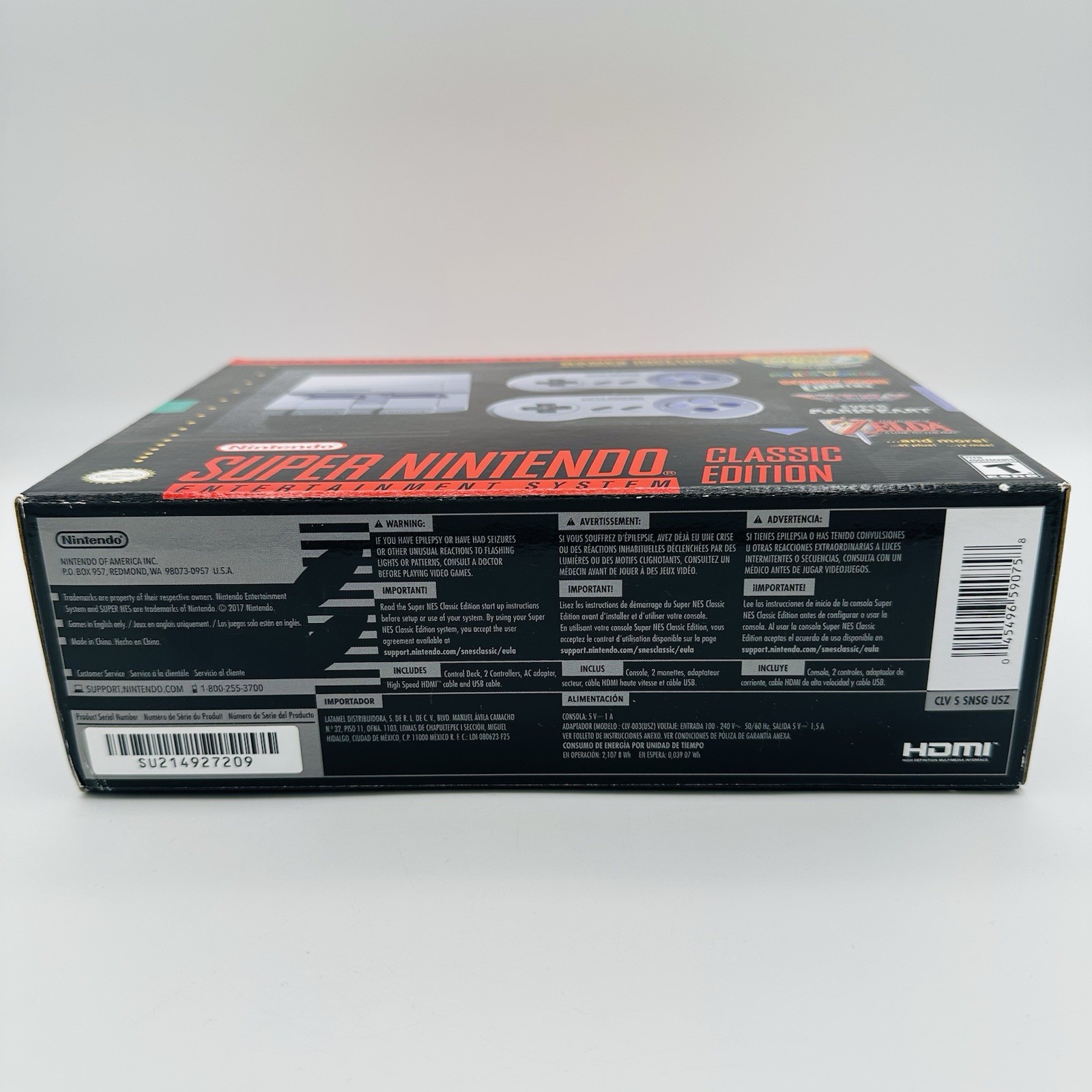 NEW Authentic SNES Super Nintendo Classic Mini Super Entertainment 21 Games