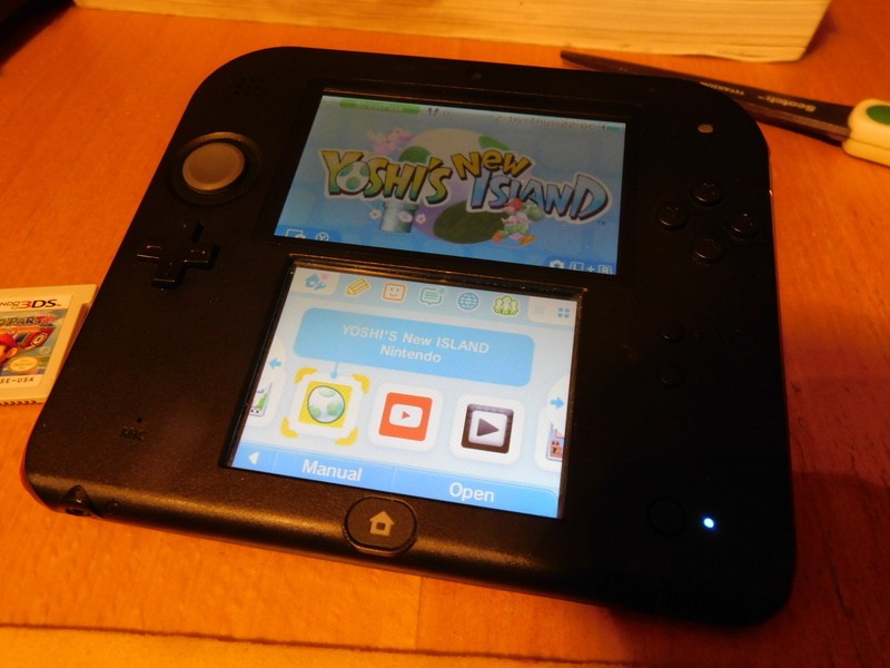 Nintendo 2DS Red Black Handheld Console & Charger Tested Working
