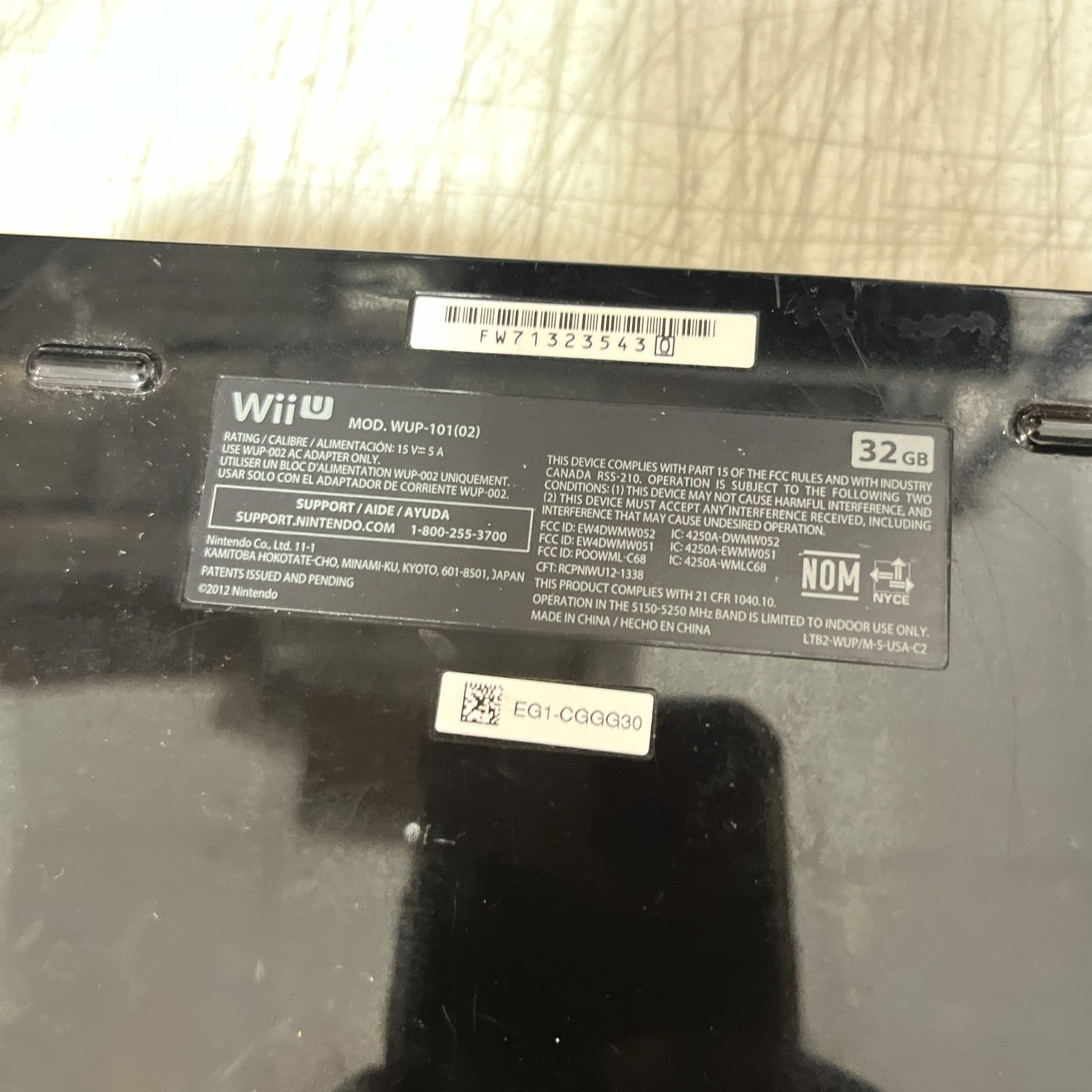 Nintendo Wii U 32GB Handheld System – Black (WUP-101(02)) Console Only