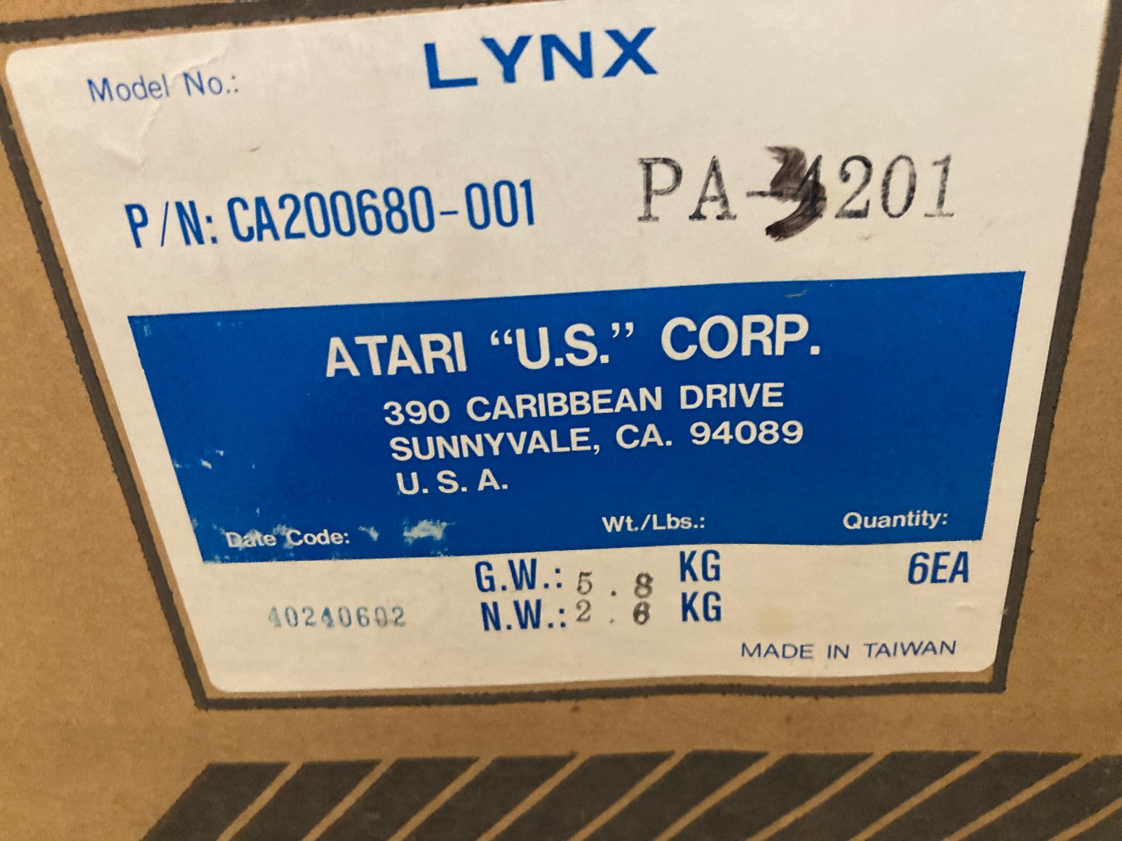 Atari Lynx II Handheld Game System WITH MANUAL in Original White BOX, PAG-0401