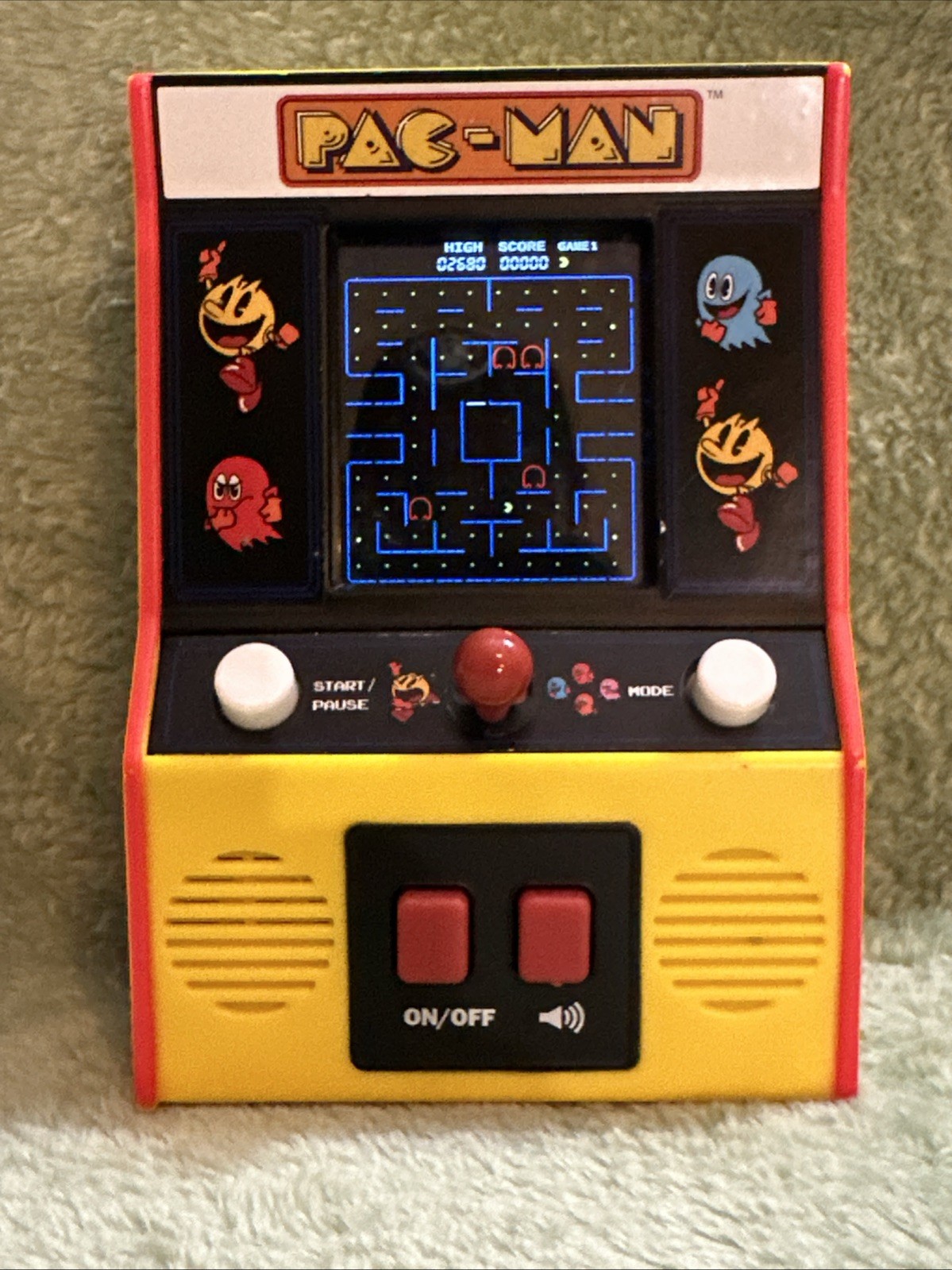 Basic Fun Pac-Man Arcade Classics Mini Handheld Game Tested Plays Well! #E1