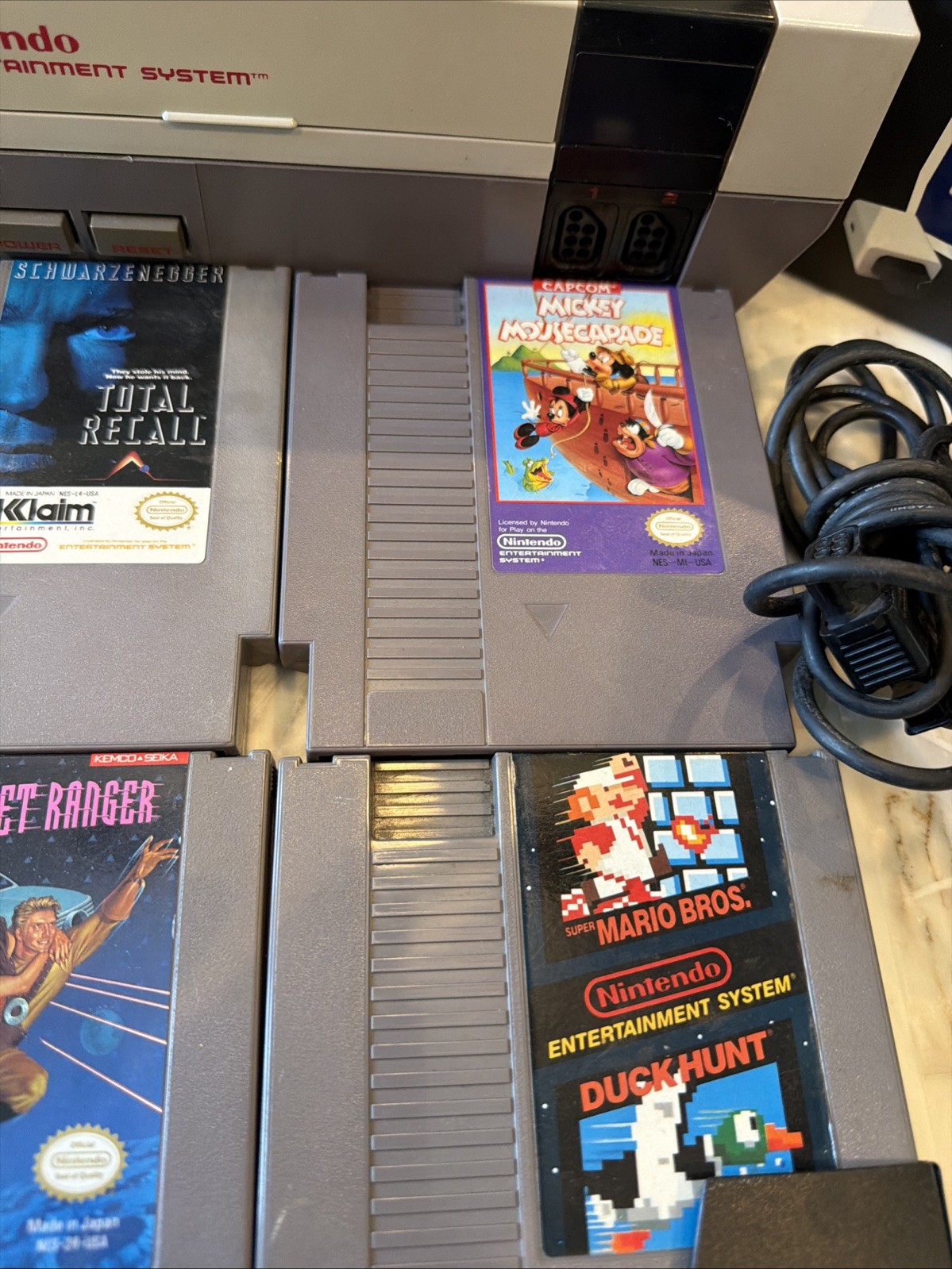 Nintendo NES Console Bundle New 72 Pin Connector, Wireless Controller & 6 Games