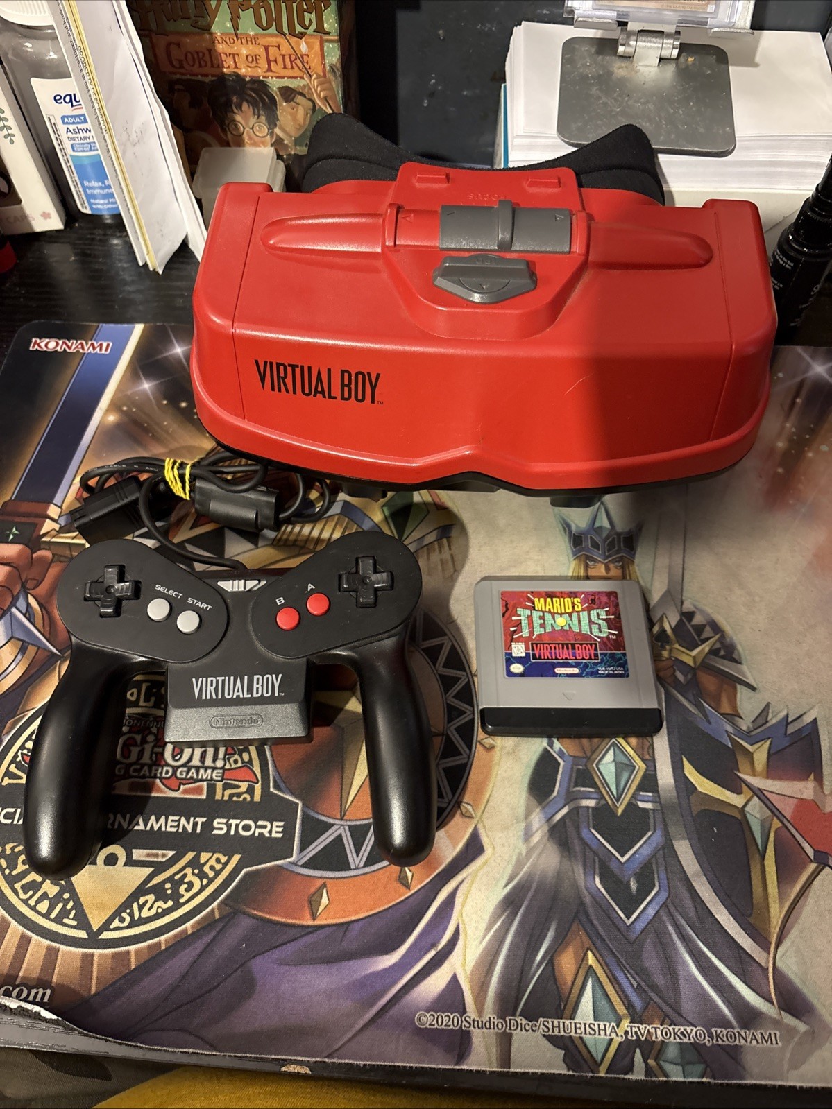 Nintendo Virtual Boy w/ Control & MARIO TENNIS For Parts? NO POWER SUPPLY