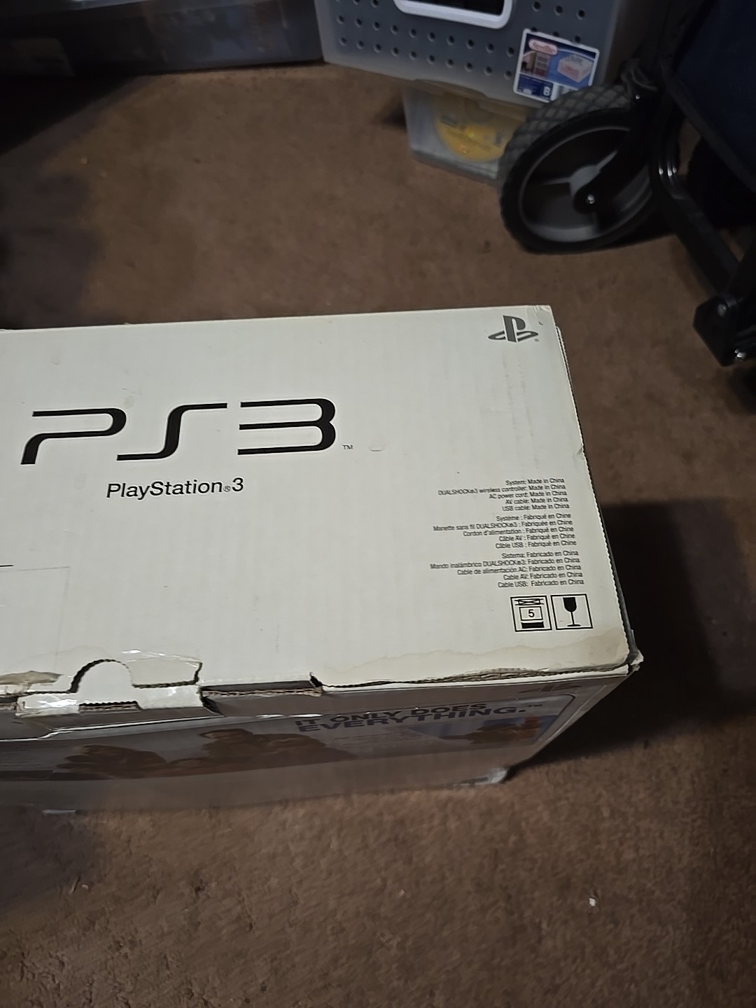 PS3 Slim 160GB Console w/ Box TESTED — No Controller — As Is