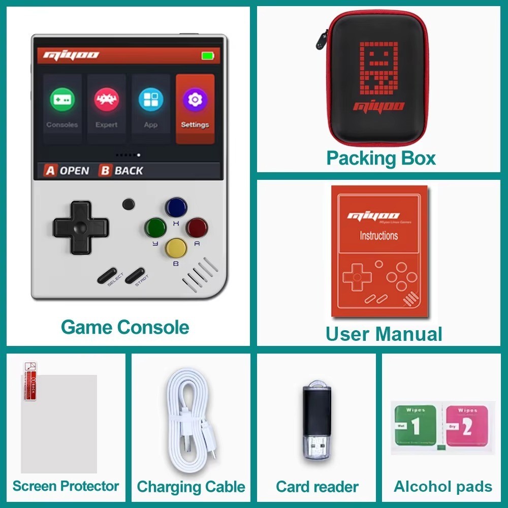 MIYOO Mini Plus Retro Handheld Game Console 3.5″IPS HD Screen Mini+ Portable