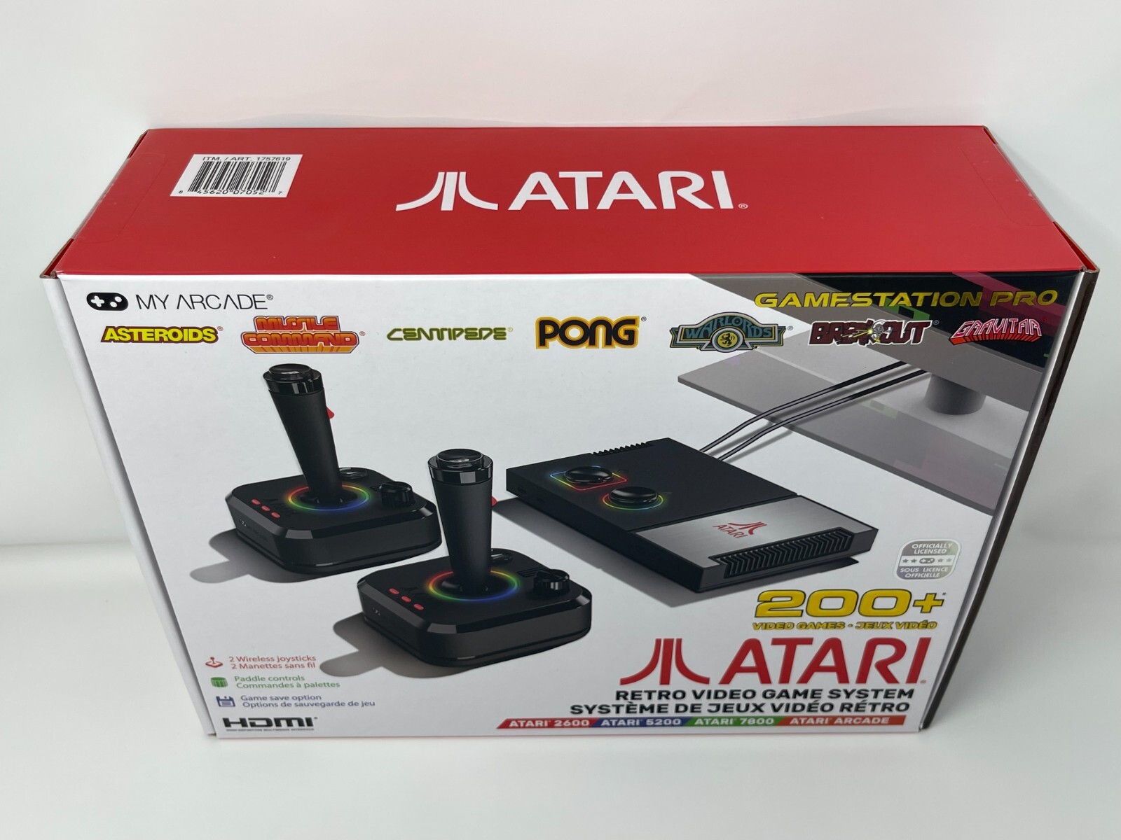 My Arcade Atari Gamestation Pro Console with 200+ Games & 2 Joysticks HDMI Cable
