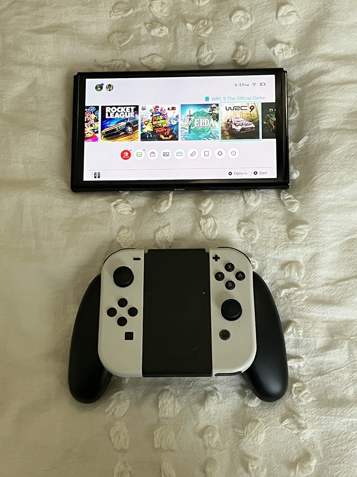 Nintendo Switch OLED with Pro Controller, Dock, Charger, Games, Bundle + Extras