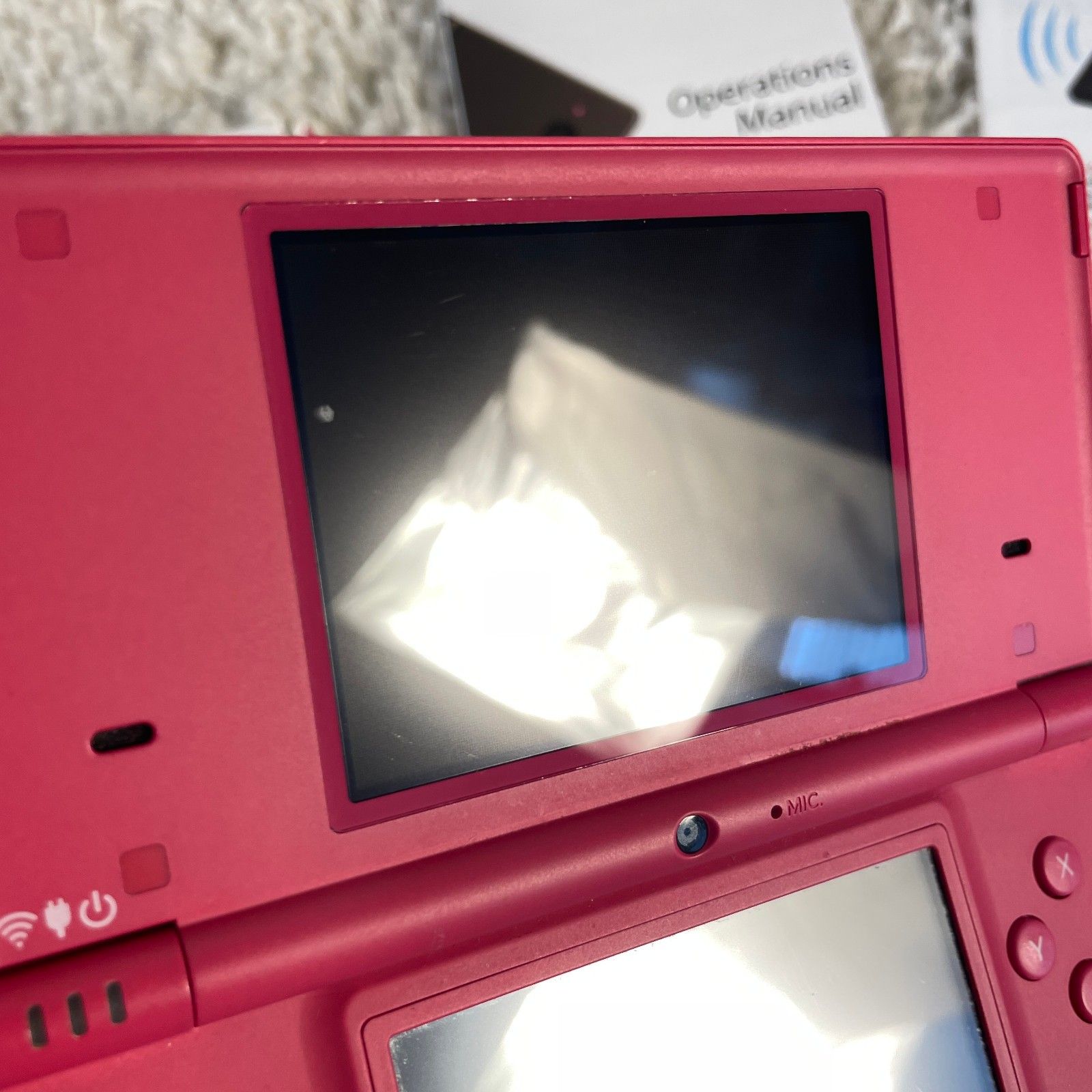 Nintendo DSi Pink Handheld Console System TWL-001 Complete in Box CIB Works