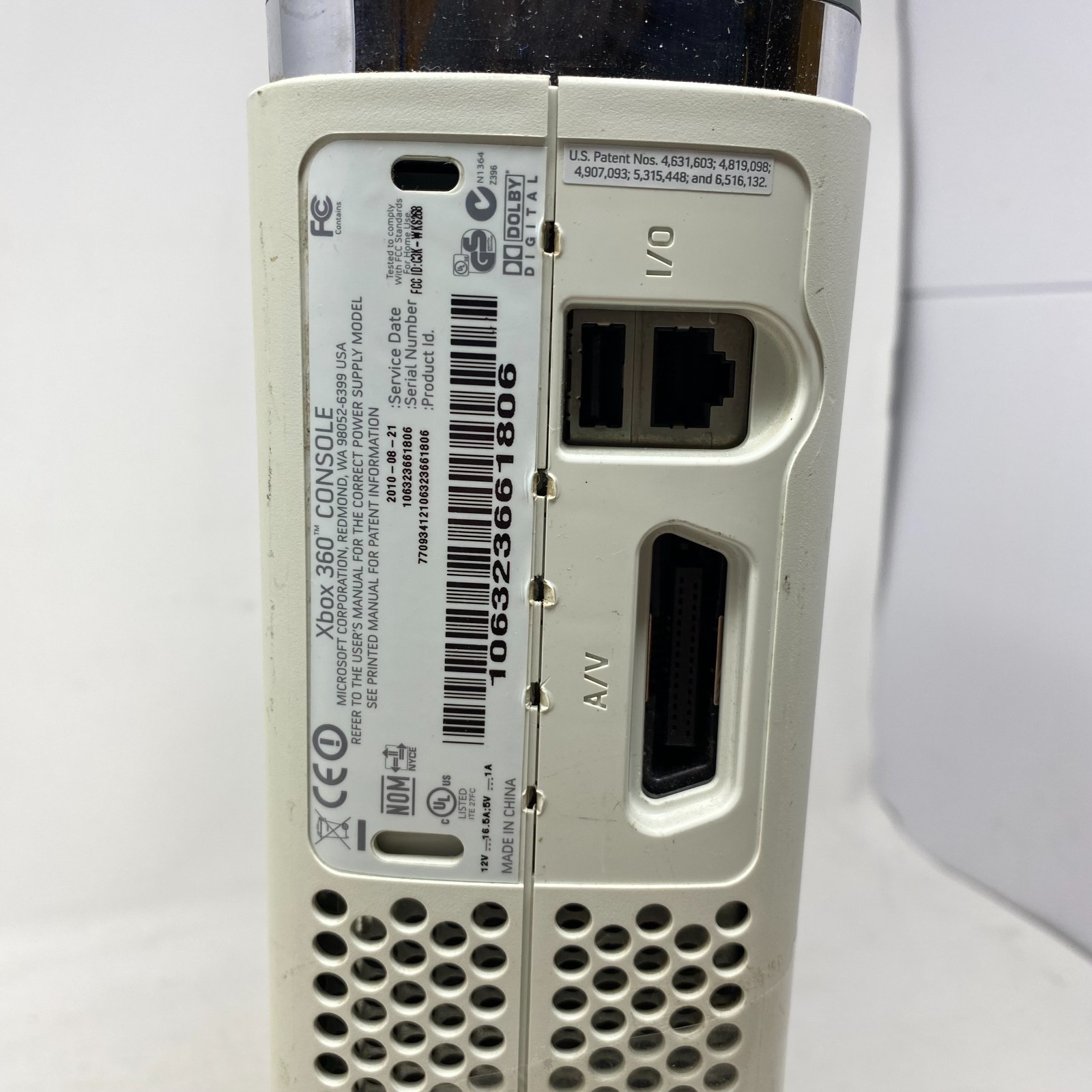 Microsoft Xbox 360 White Console – FOR PARTS ONLY UNTESTED