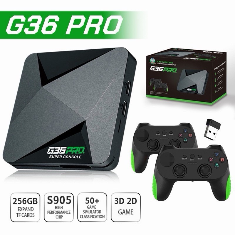 128GB G36PRO,HDMI TV Video Game Stick Retro Gaming Console Wireless Controller