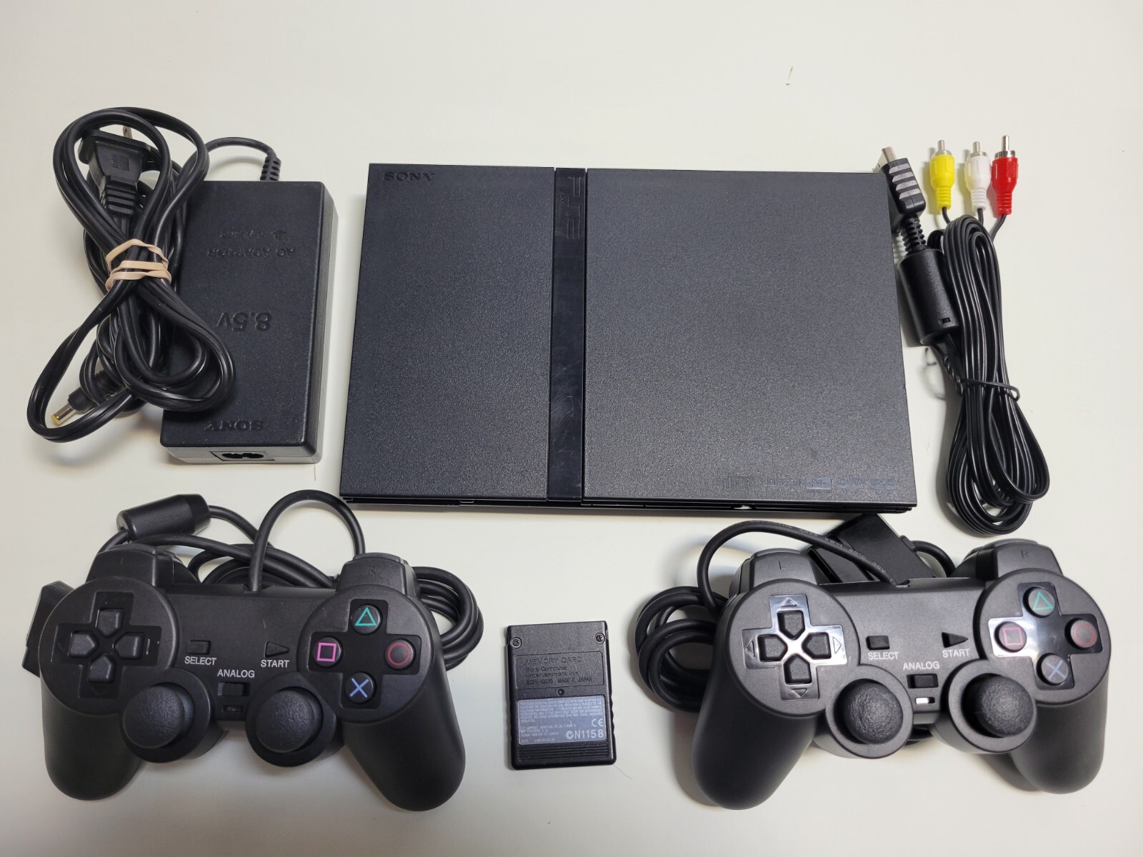 GUARANTEED Slim Playstation 2 Console PS2- 2 BRAND NEW Controllers PS1 Compat VG