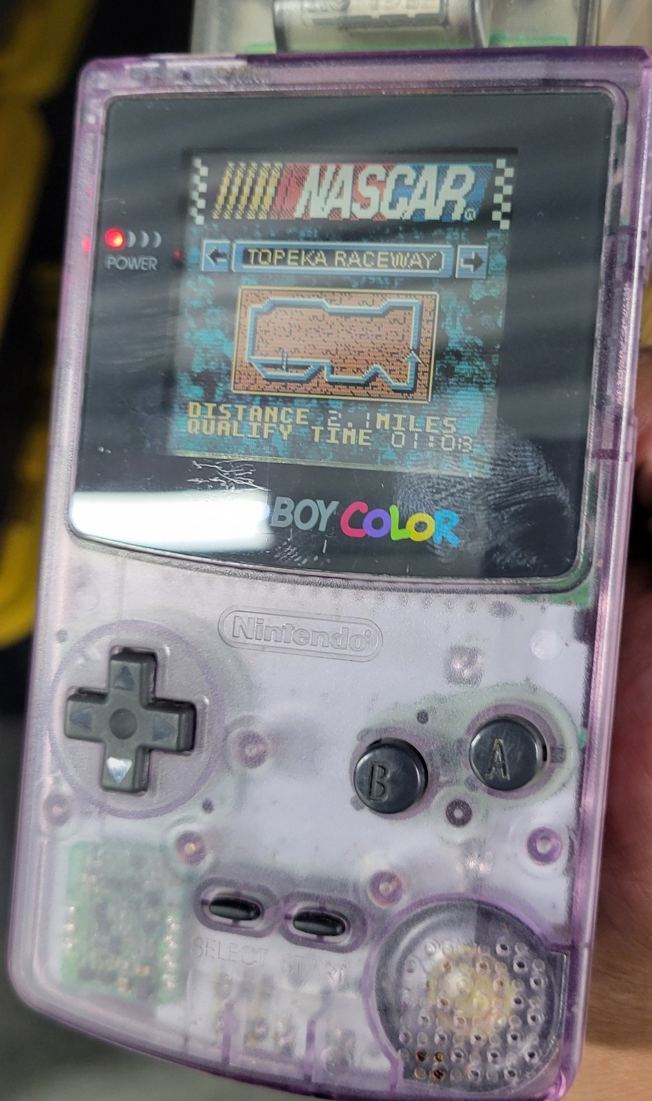 Game Boy Color Atomic Purple Bundle with Games and Power Supply CGB-001