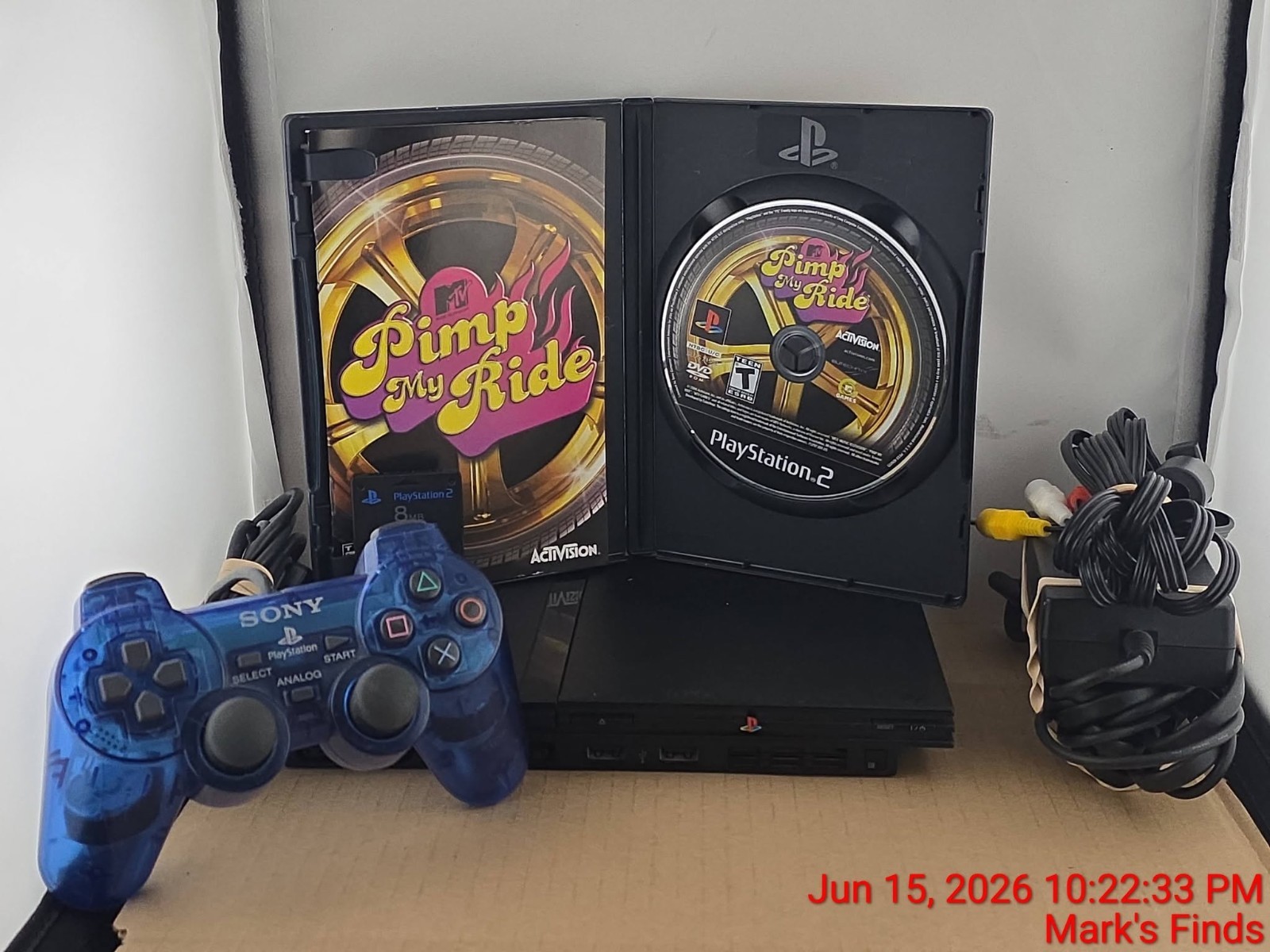 Sony PlayStation 2 Slim PS2 Console 70012 bundle with game & Memory card Tested