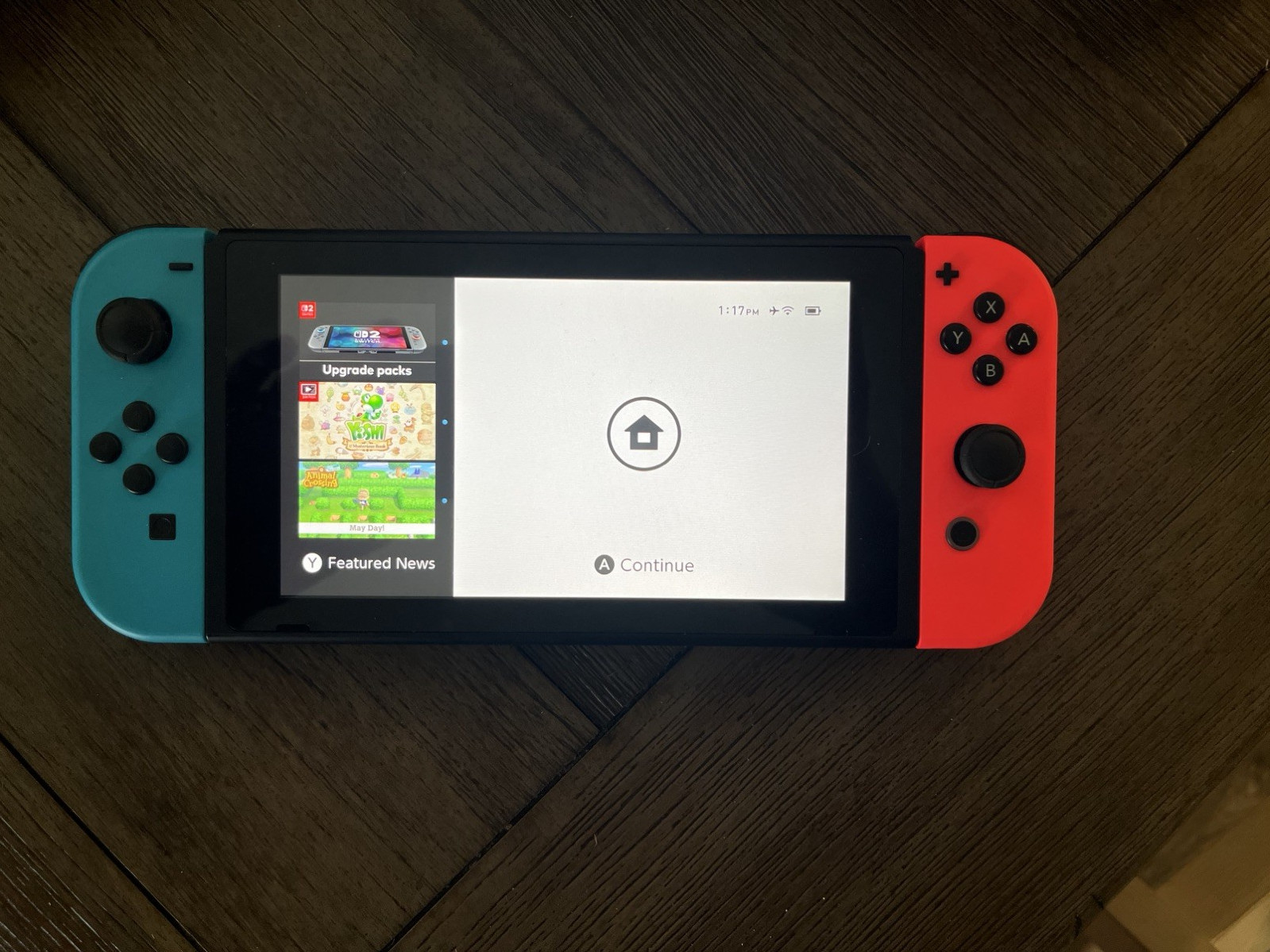 Nintendo Switch with Neon Blue and Neon Red Joy-Con (HAC-001-01)