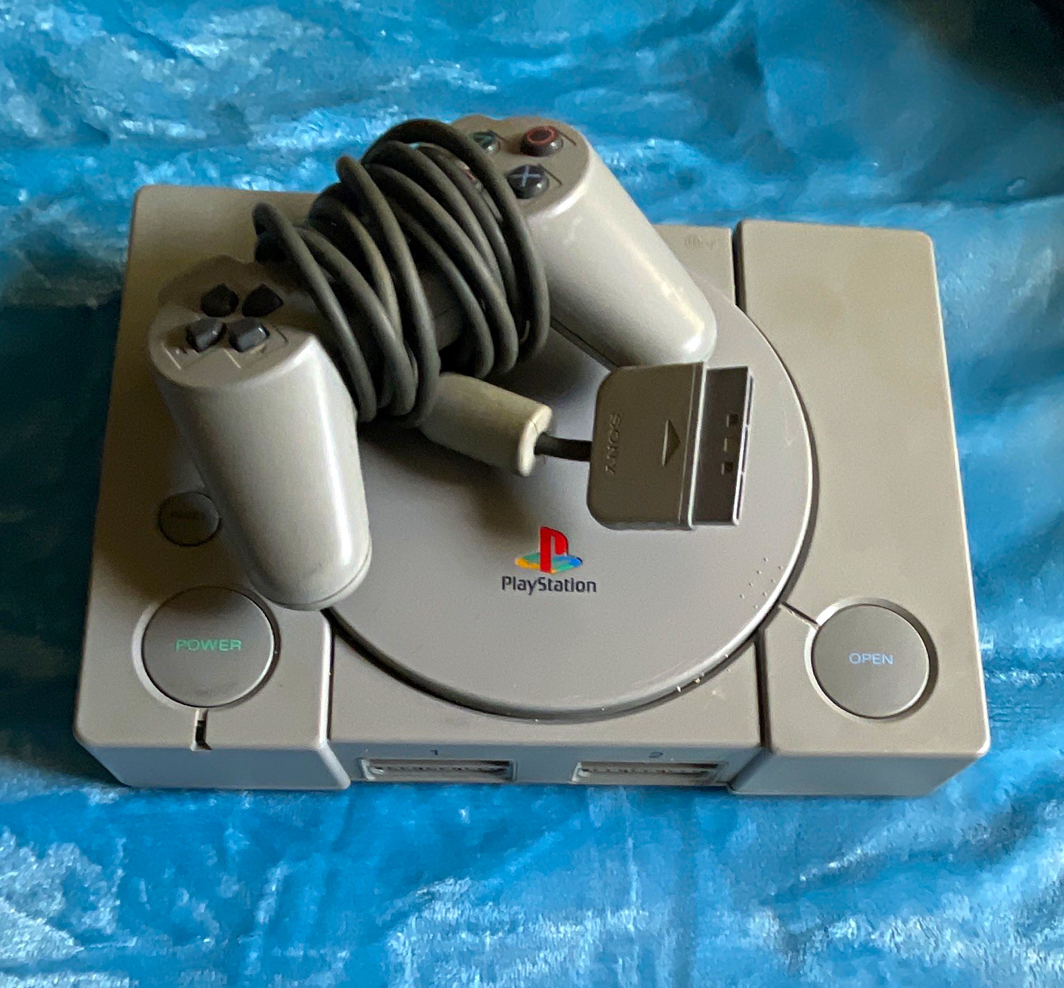 Sony PlayStation PS1 Gray Console w/ Controller tested and workin no cords clean