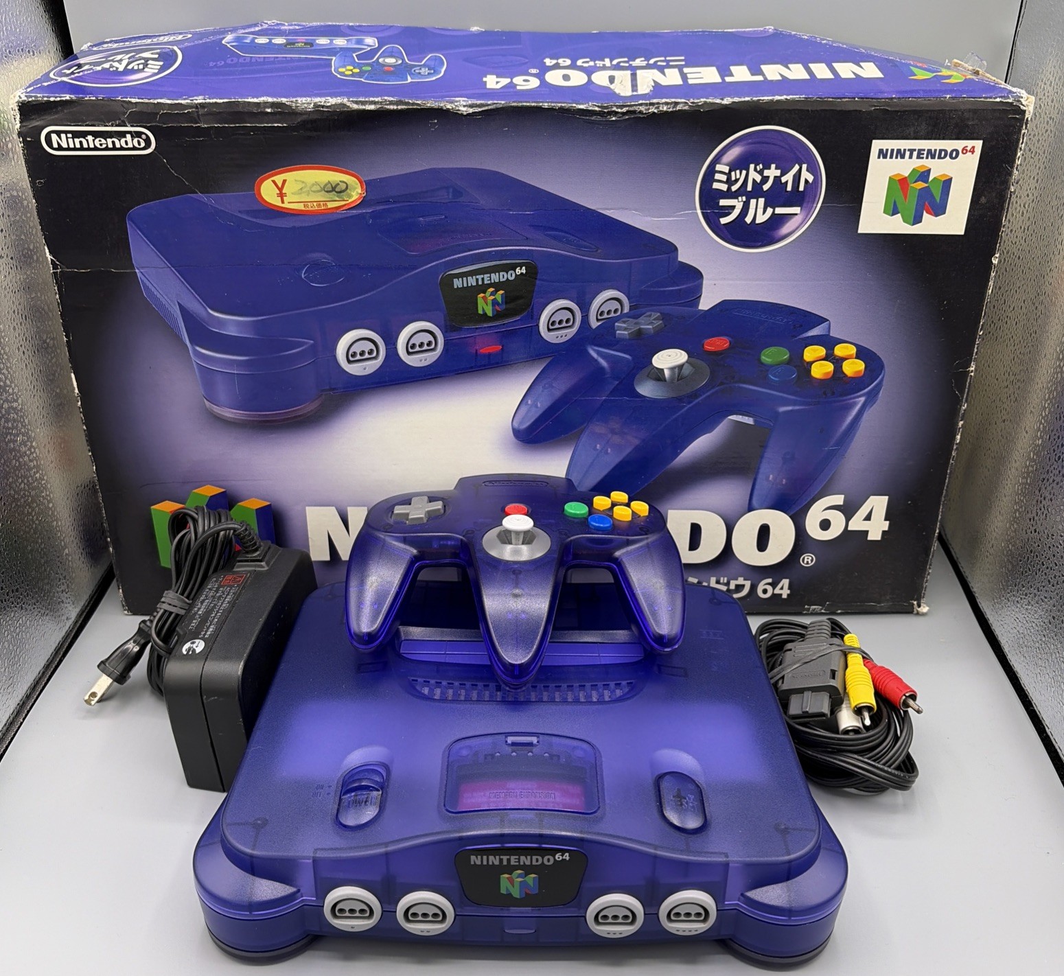 Nintendo 64 Midnight Blue Console TOYSRUS w/Original Box NUS-001 JPN Mint💎 USA