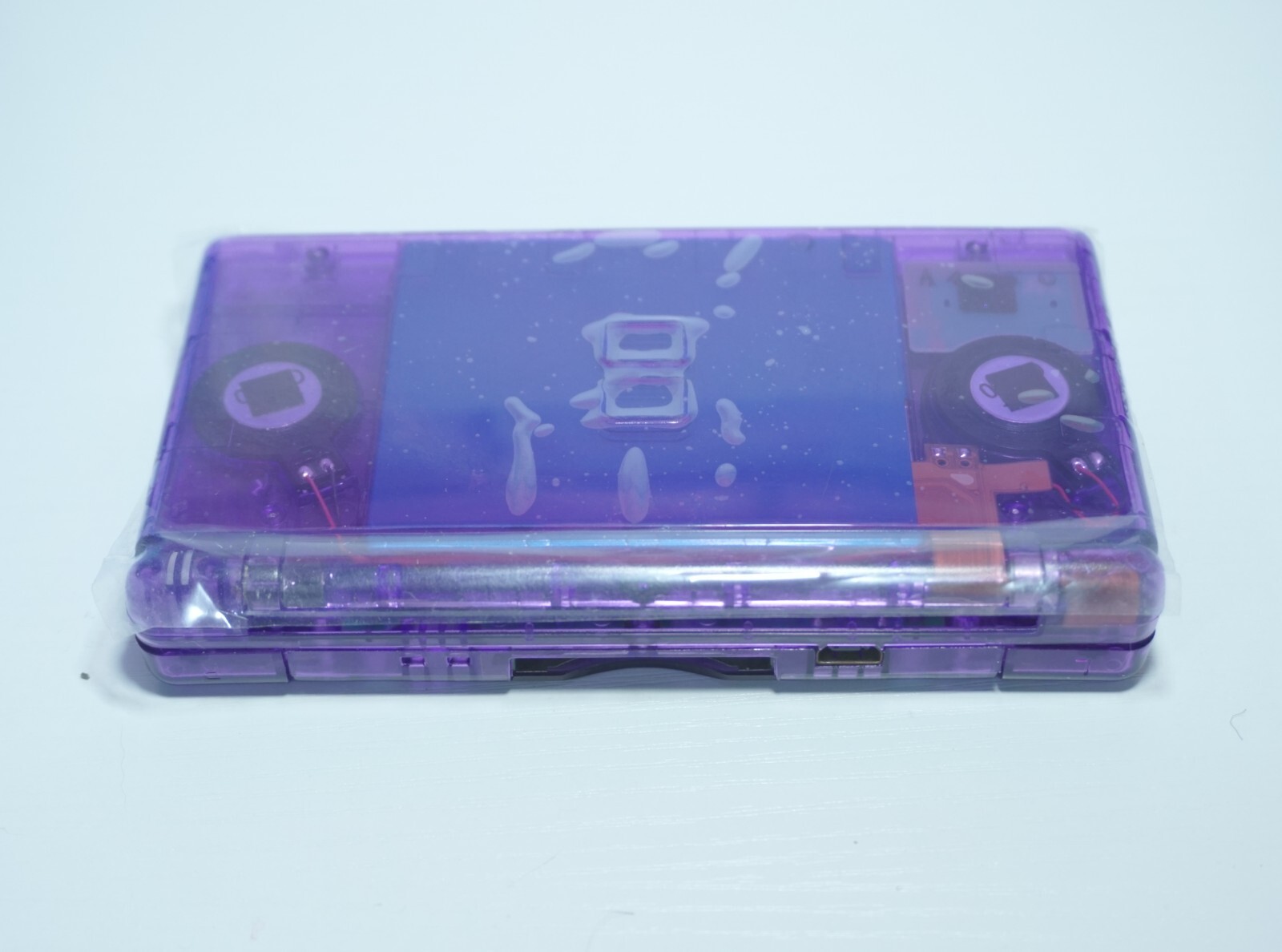 Nintendo DS Lite Transparent Clear Purple Handheld System with Charger