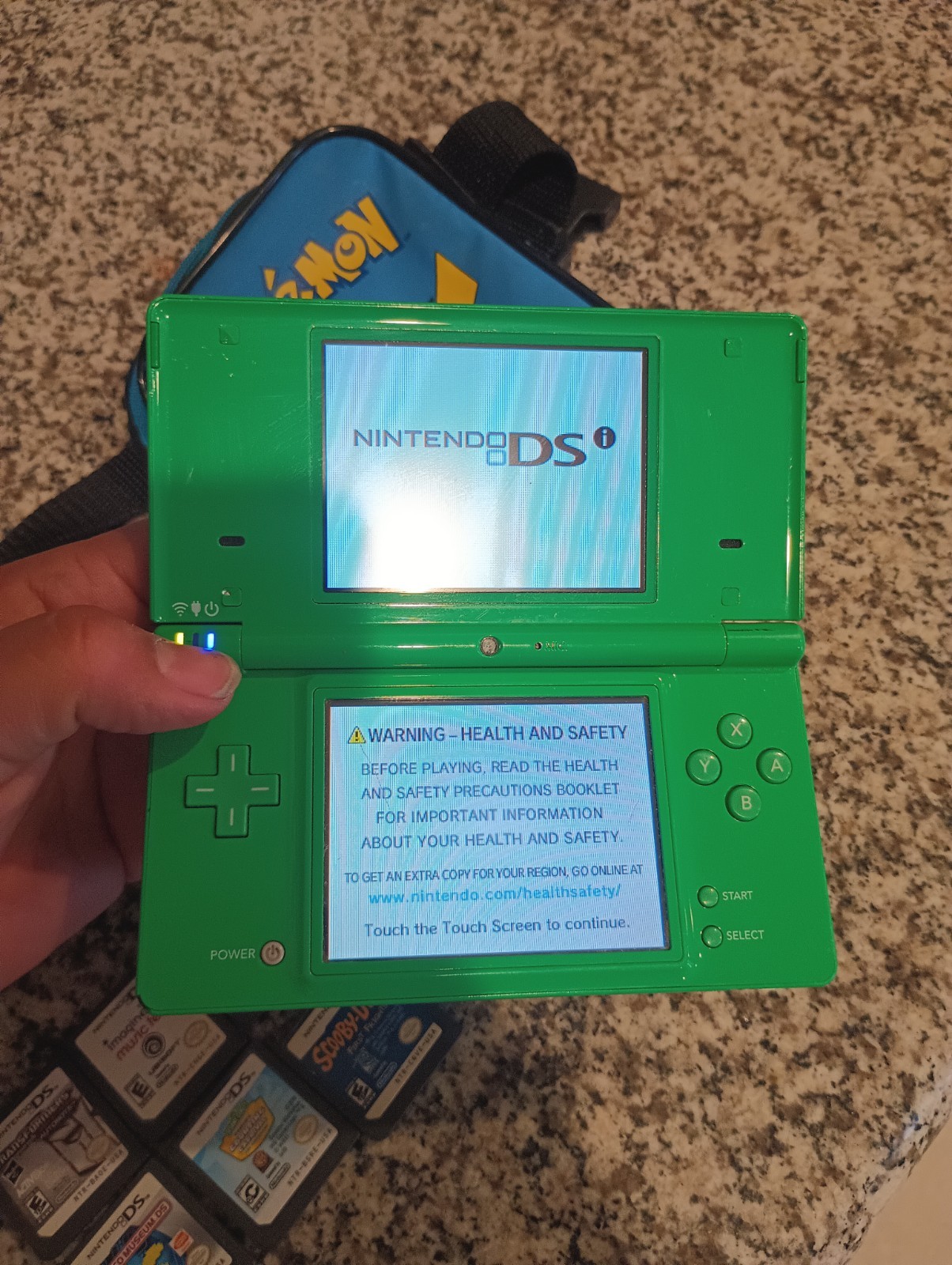 Nintendo DSi Green Console Stylus NTSC-J Japan Tested W/Charger, 8 Game