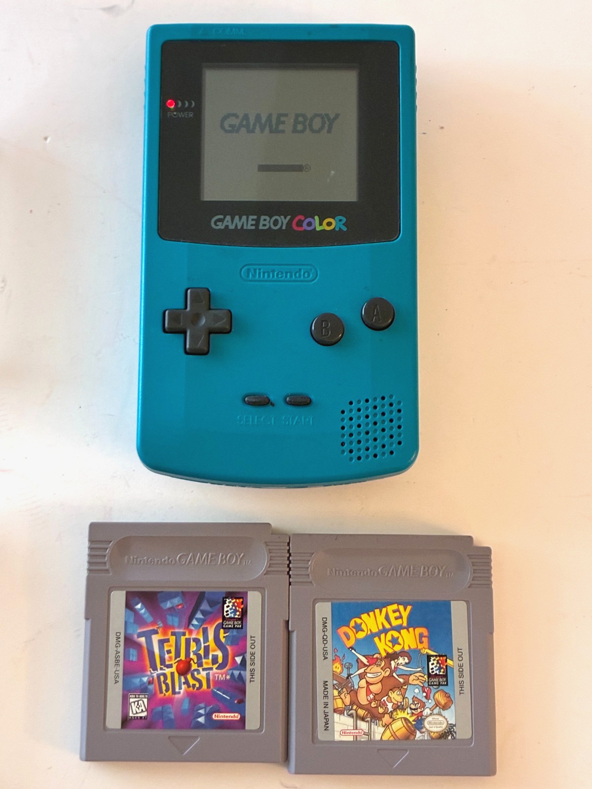 Nintendo Game Boy Color Handheld Game Console CGB-001 Tested 2 games included