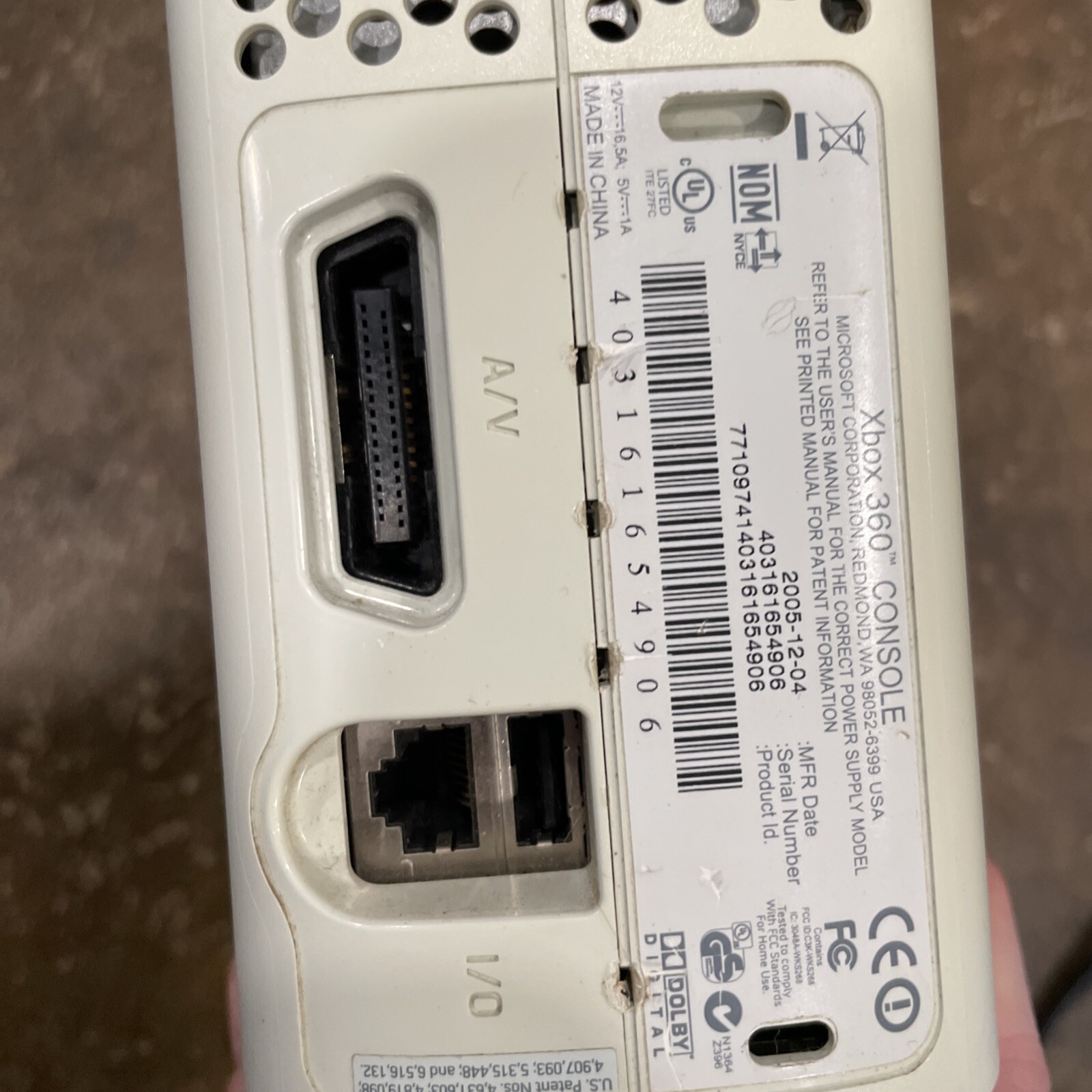 Microsoft Xbox 360 Pro Console Only READ ERROR RED RING PARTS ONLY