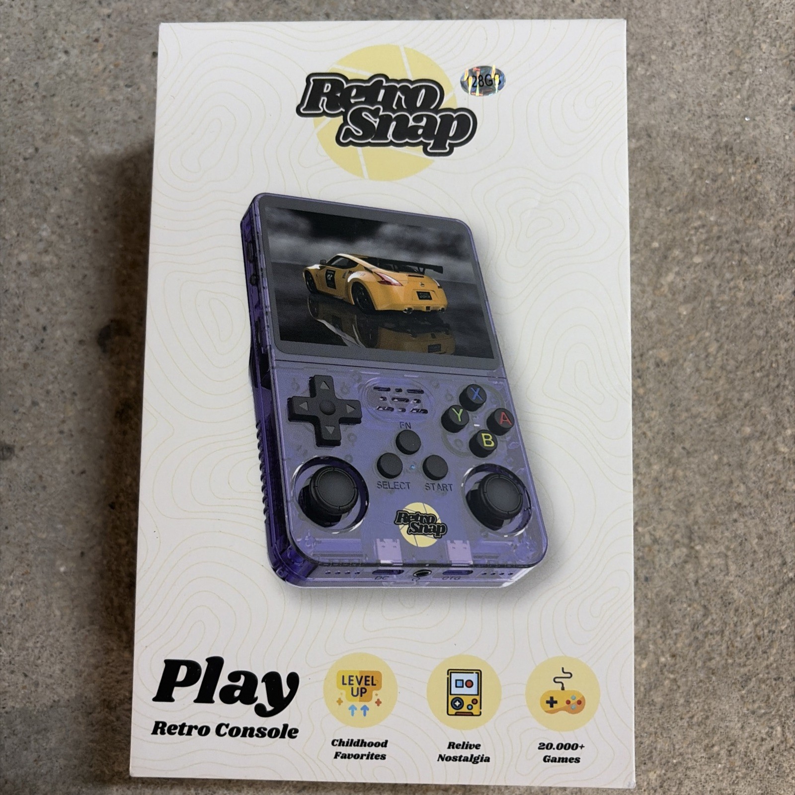 RetroSnap Play Retro Handheld Video Game System 128GB 40k+ games Linux Purple
