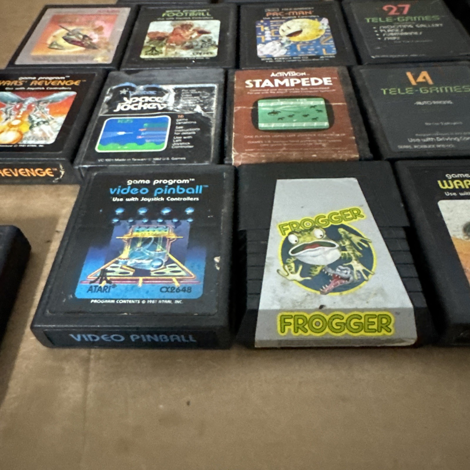 Atari 2600 Vader Black Console Bundle Cleaned Tested Works Great With 18 Games