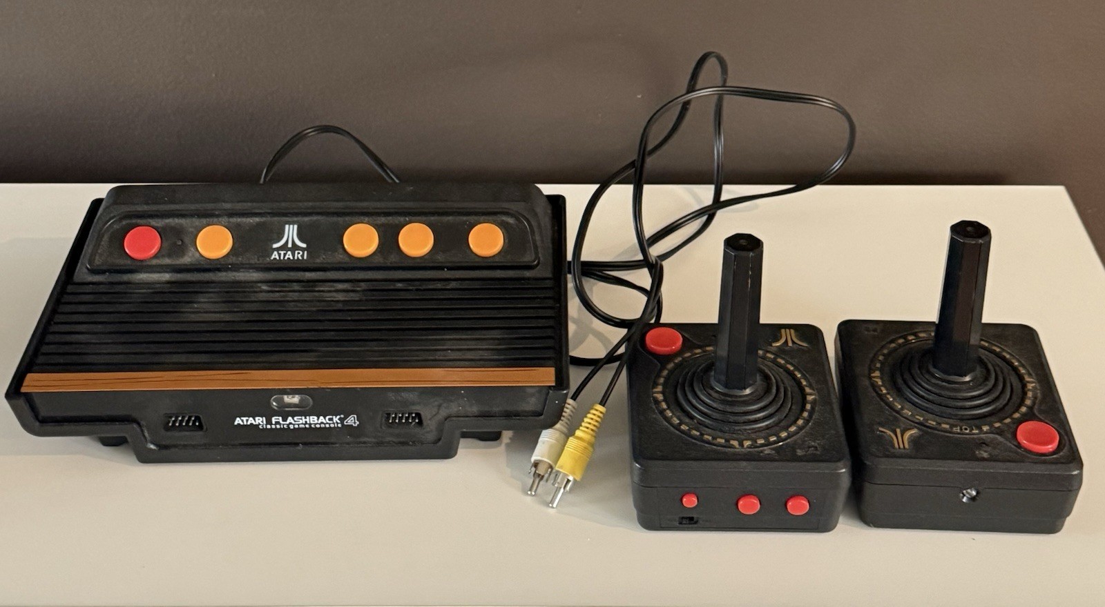 Atari Flashback 4 Classic Console 2 Wireless Controllers. No PowerCord/ Untested