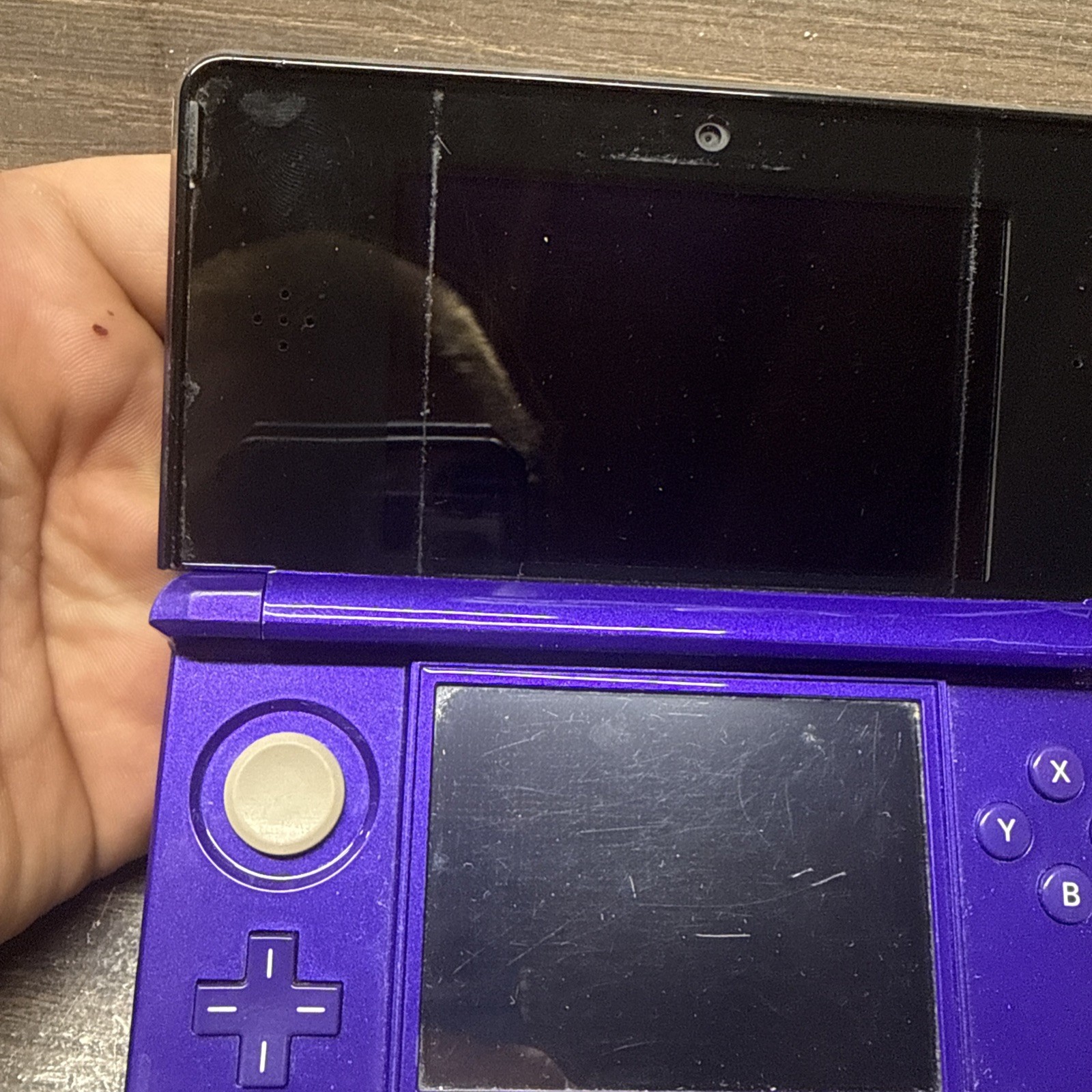 Nintendo 3DS CTR-001 Purple Handheld System 3D Capability Headphone Jack