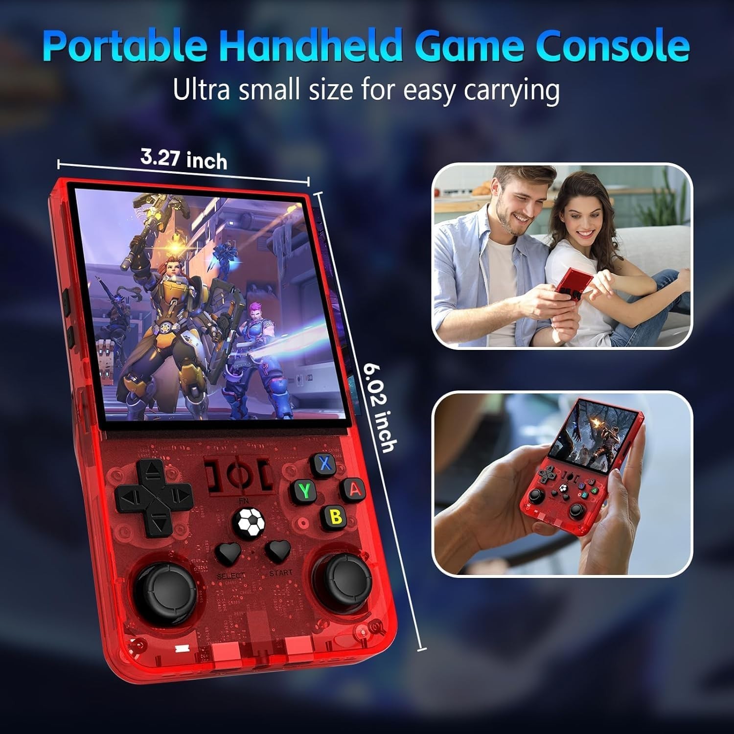 R36MAX Retro Game Console – 4.0″ IPS, 128GB, 4000mAh Battery, 30+ Emulators
