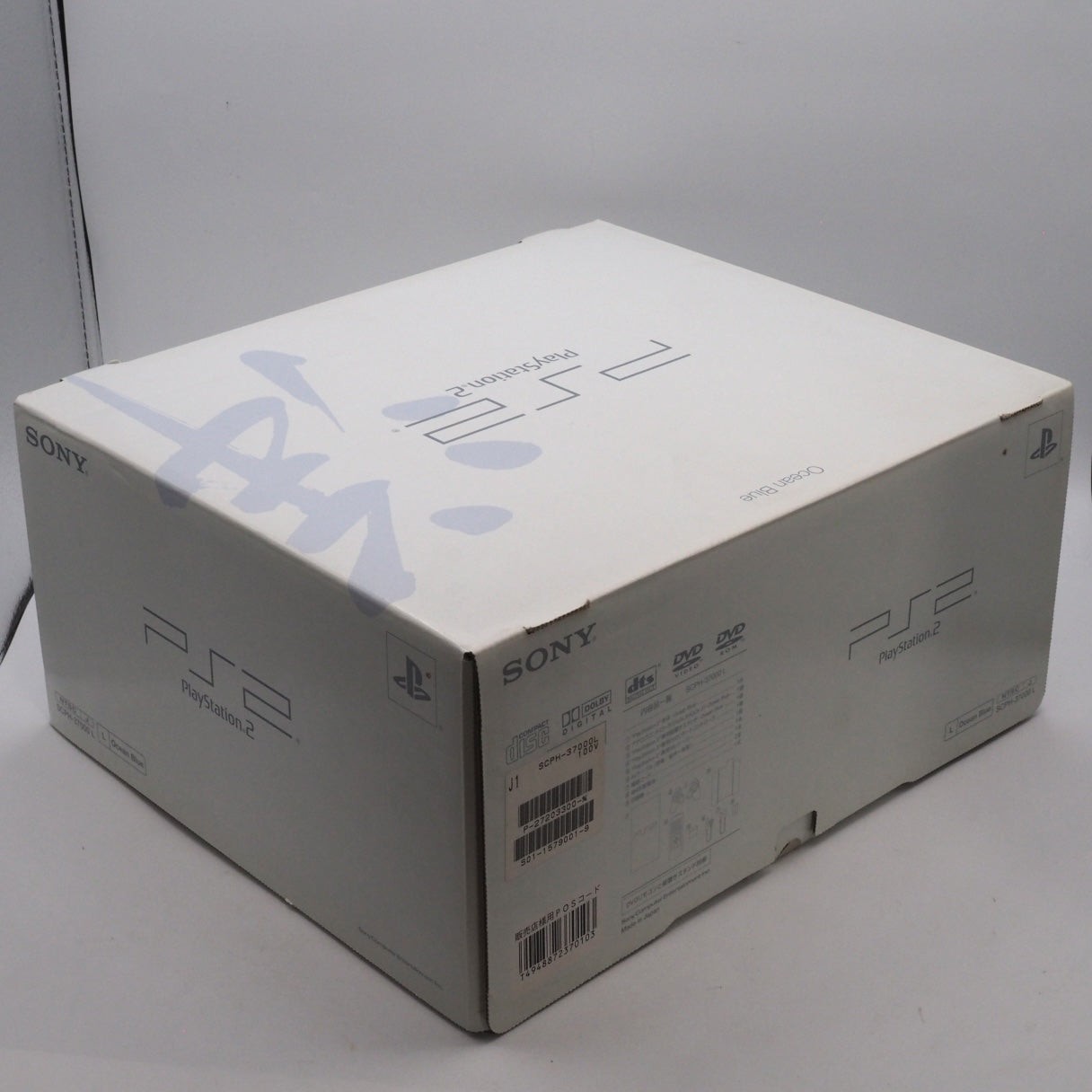 Sony PlayStation 2 Console system SCPH-37000 L Boxed OCEAN BLUE NTSC-J Tested