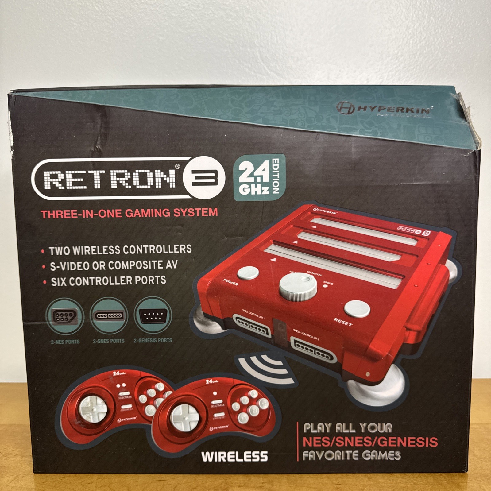 Hyperkin RetroN 3 AV Console Gaming system NES, SNES, Sega Genesis NEW 2.4 GHz