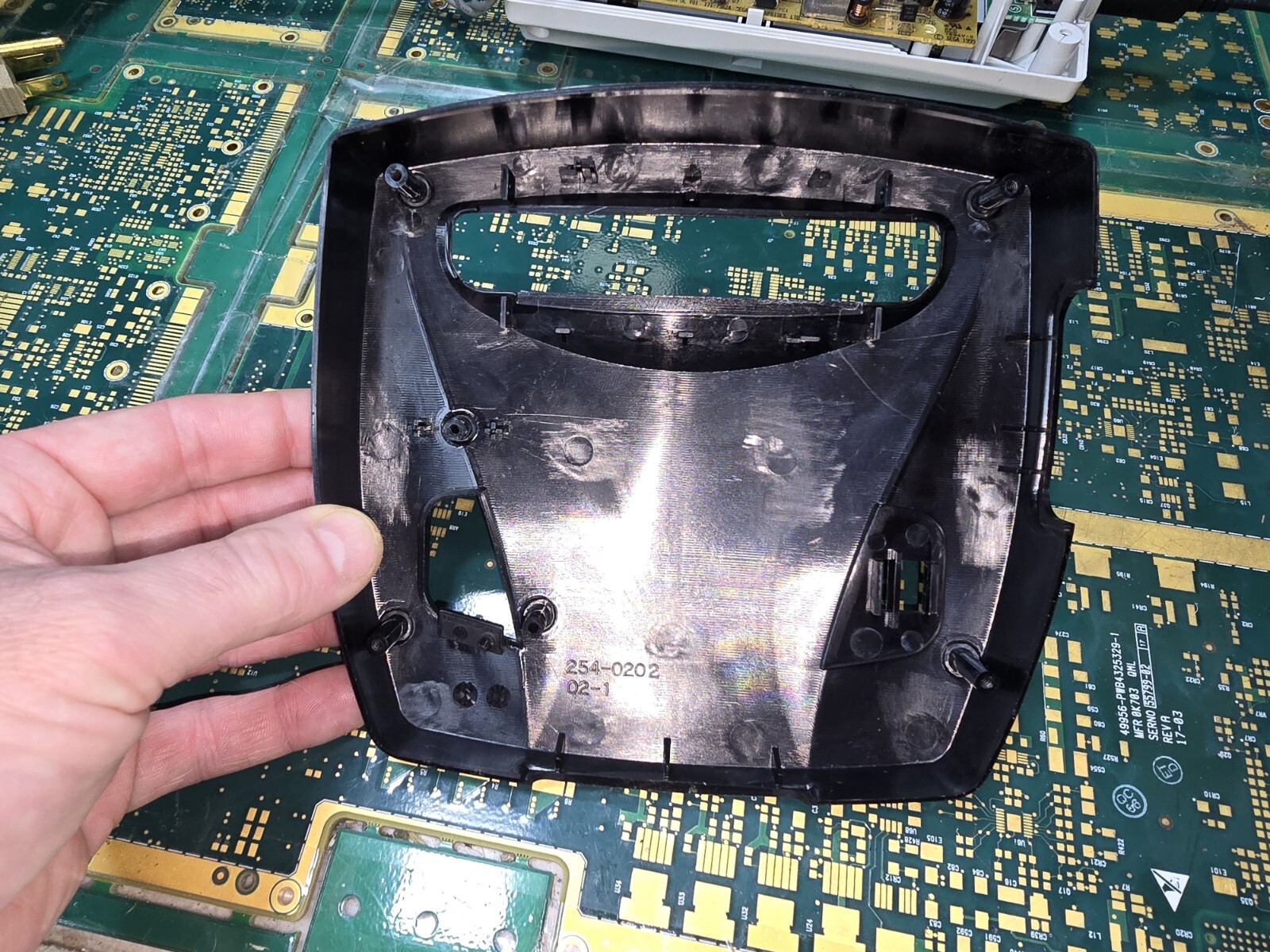 Sega Genesis Model 3 MK-1461 EMPTY Top Cover Plastic Black ONLY-Intact-OK-READ