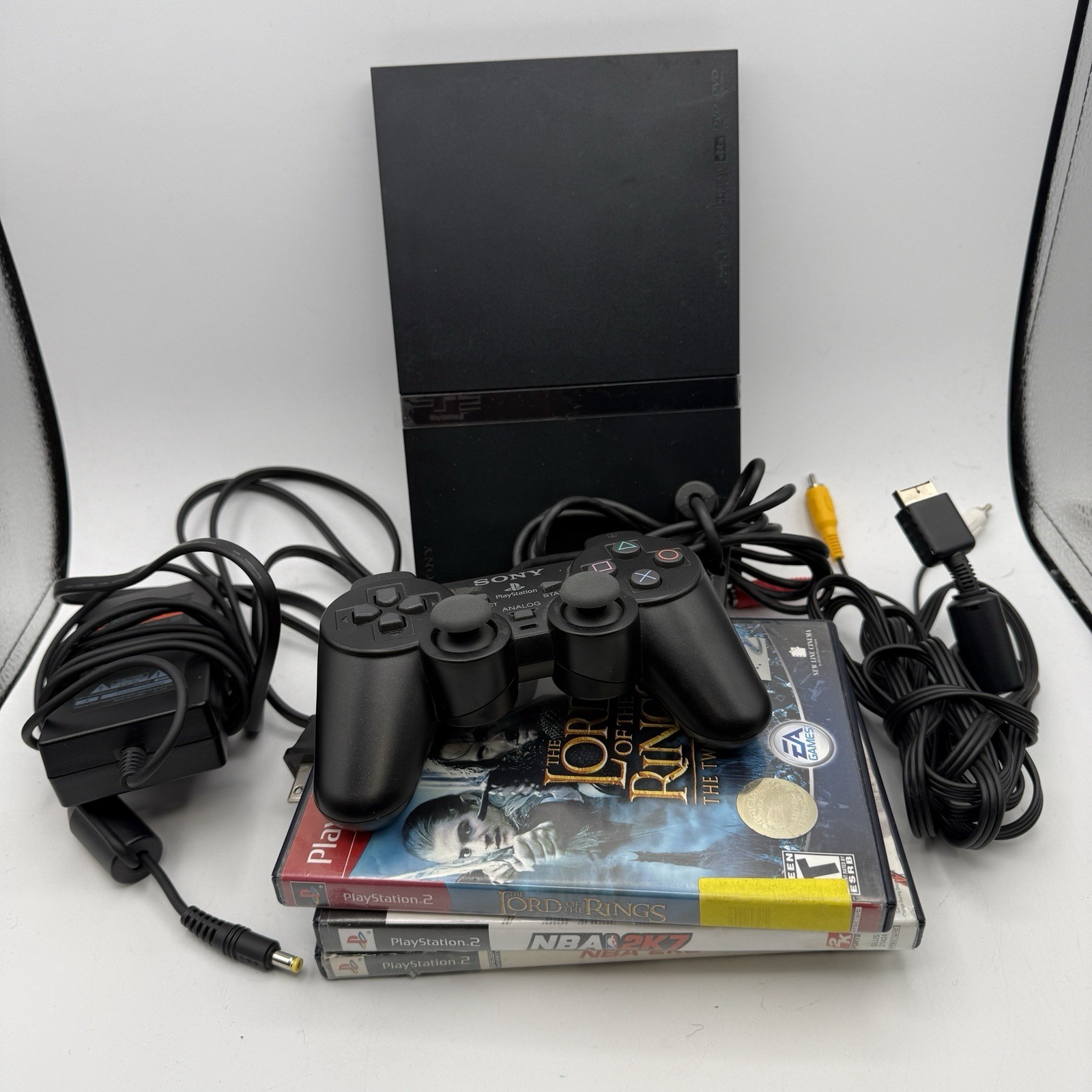 Sony PlayStation 2 Slim SCPH-70012 Black Console Bundle