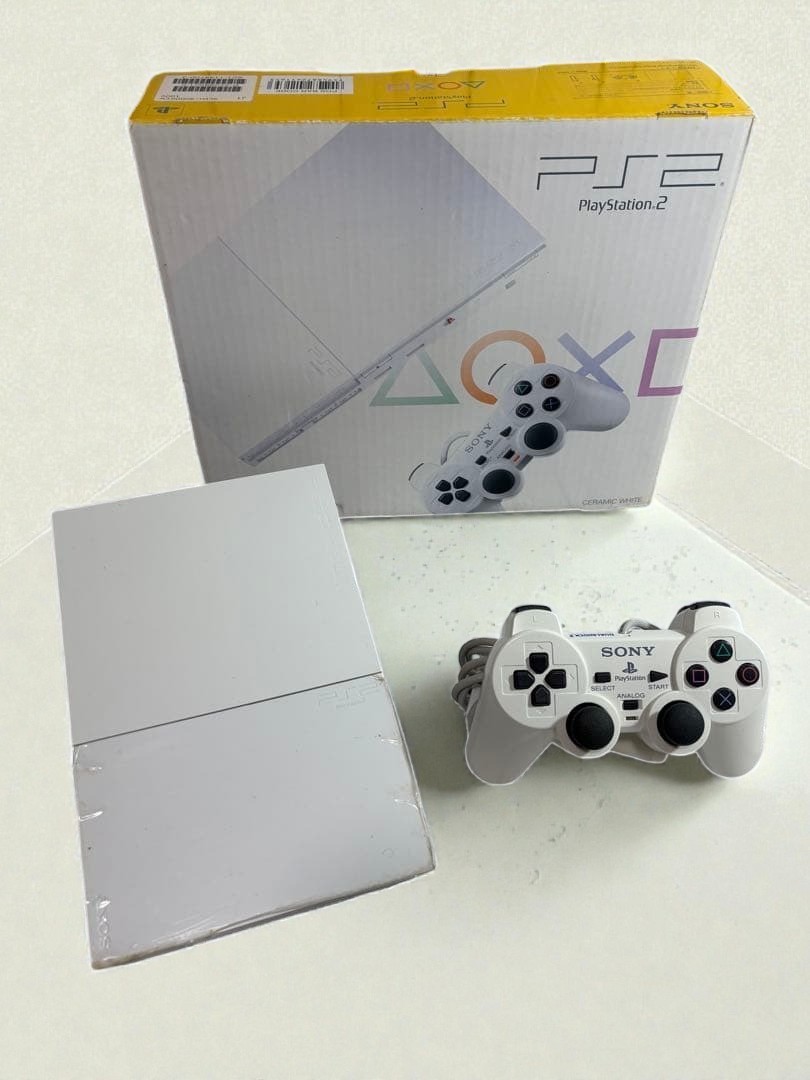 PS2 main unit ceramic white SCPH-90000CW Good Condition Tested From Japan