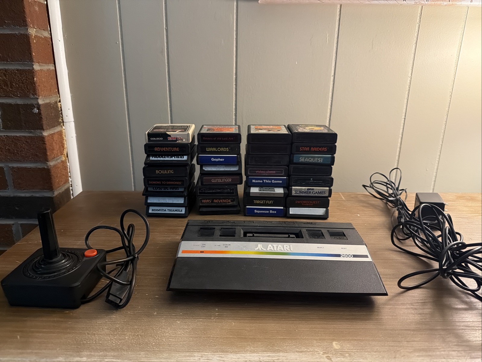 Atari 2600 Video Game Console Bundle with 32 Games and Controller Tested, Works