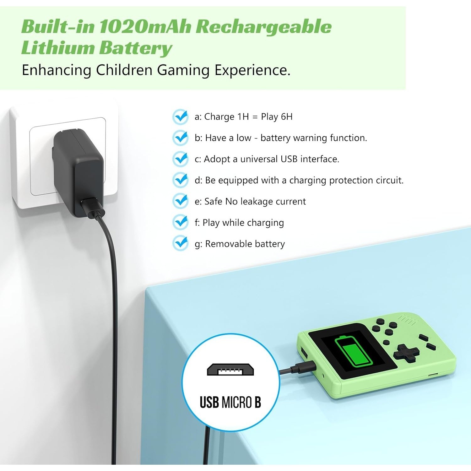 Retro Handheld Games Console, Built-in 400 Video Games, Portable Video Gaming Pl