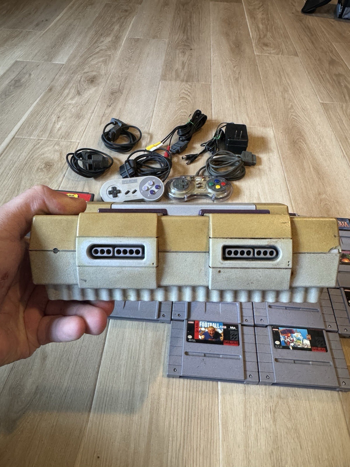 Original Super Nintendo SNES Console/ Game Bundle 15 Games Chrono Trigger TESTED