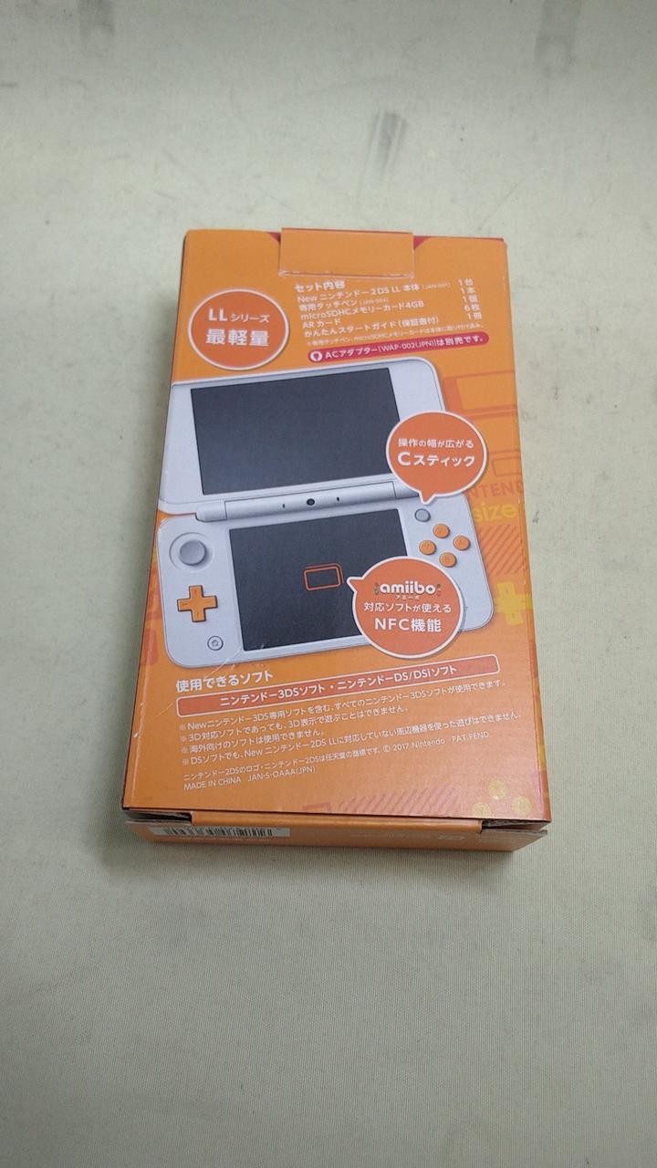 Nintendo New 2DS LL JAN-001 Handheld Console White Orange Japan Import