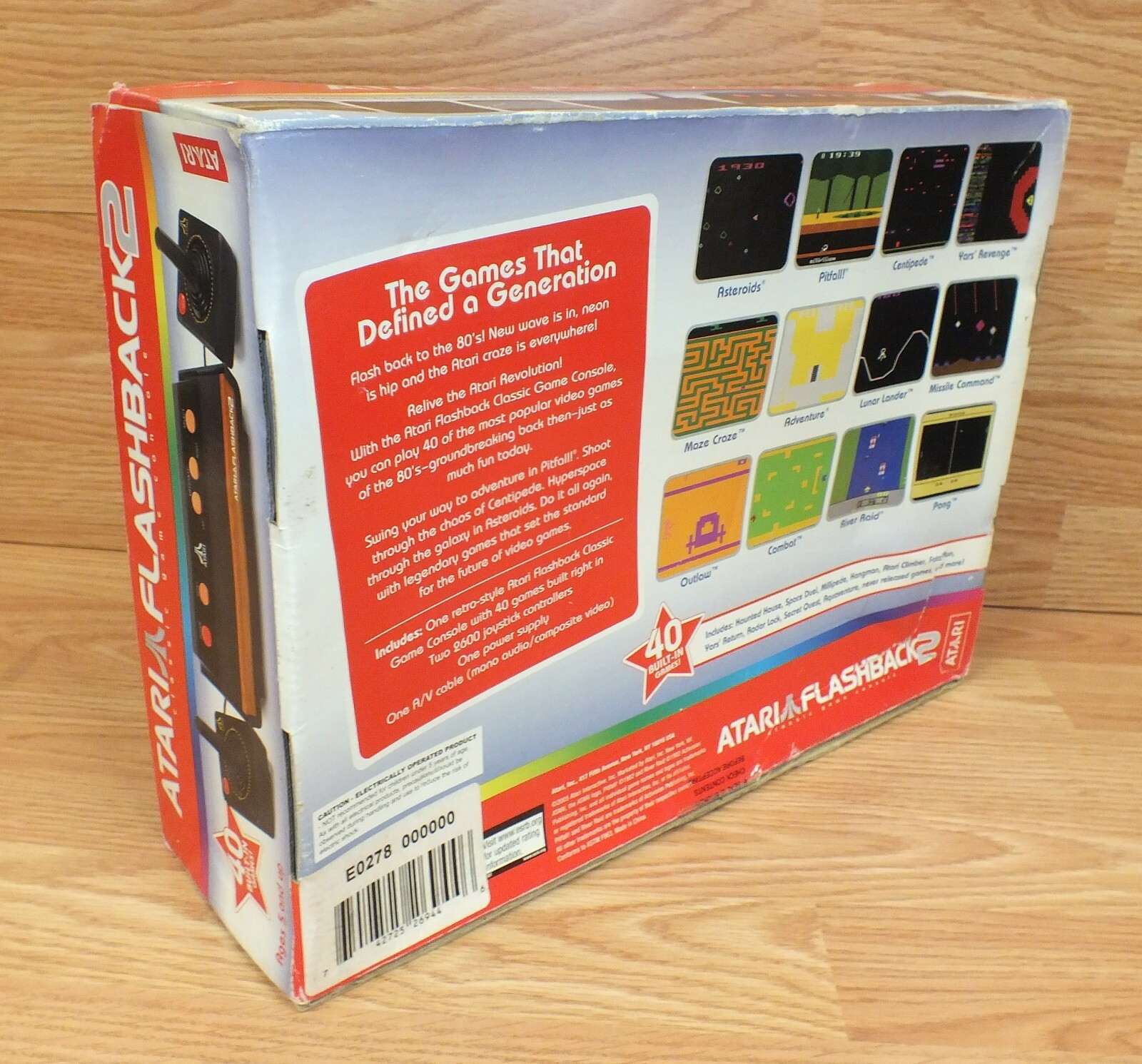 Atari Flashback 2 Black Plug & Play TV Game Console (NTSC) 40 Built-In Games!