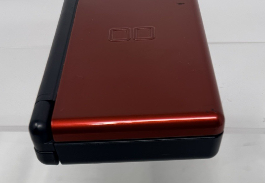 Nintendo DS Lite Crimson Red Console Tested Working + Charger Stylus 13 Games