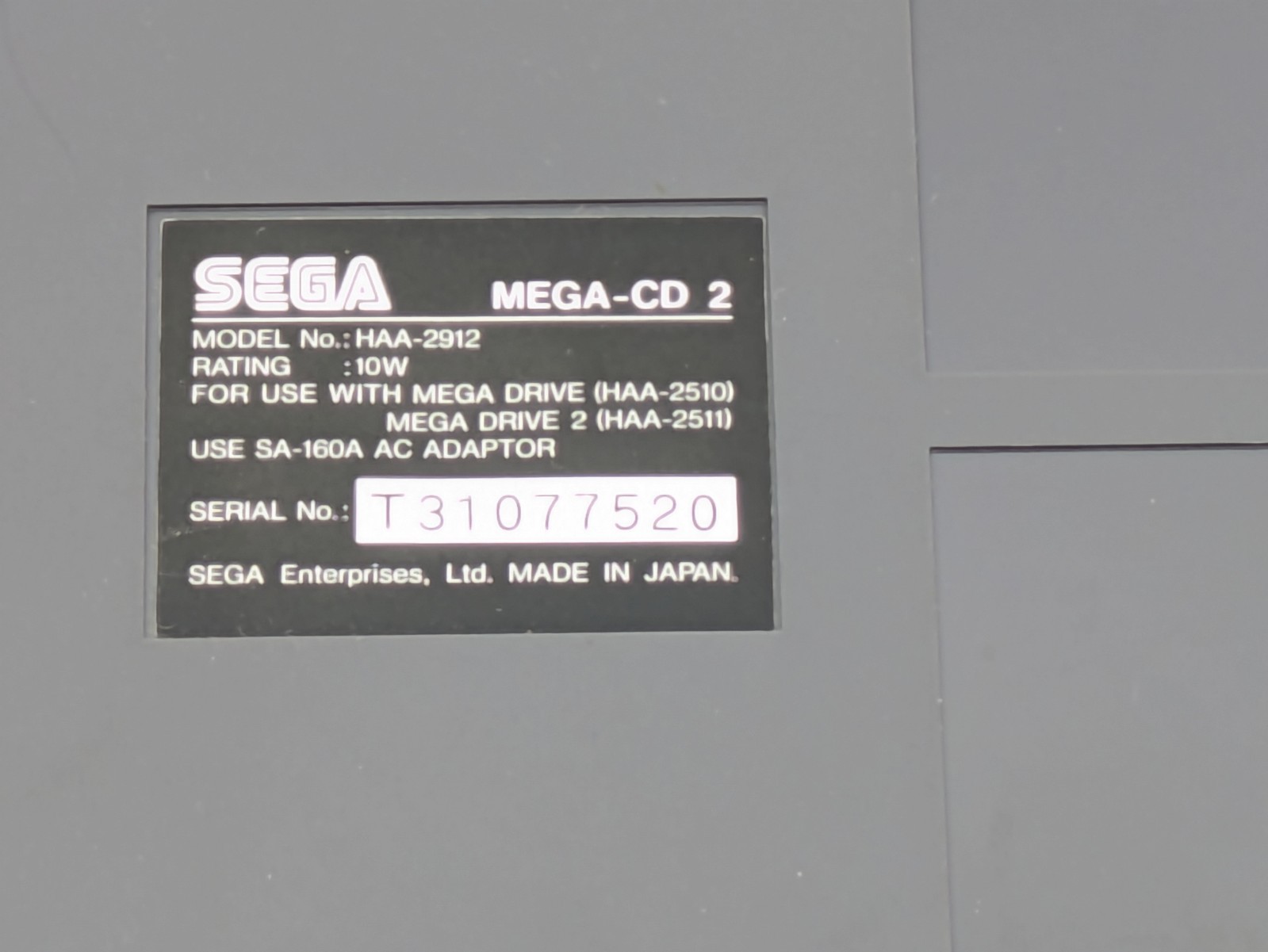 EGA Mega Drive 2 + Mega CD 2 Console Bundle HAA-2912 HAA-2502 Tested Japan